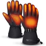 RRP £70.34 ISSYZONE Rechargeable Heated Gloves Two 2500mAh Battery