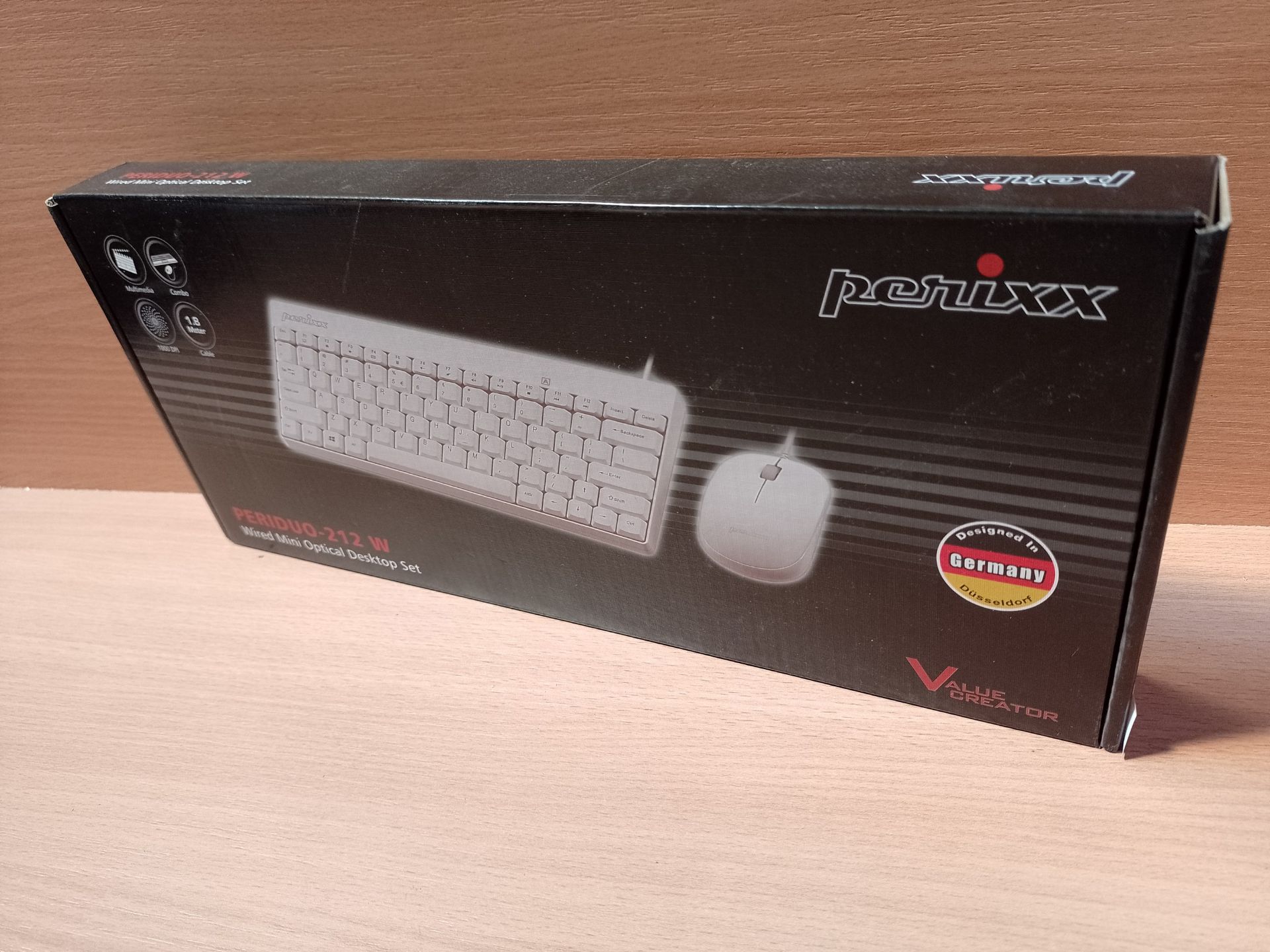 RRP £17.85 Perixx PERIDUO-212 Wired Mini Keyboard and Mouse Combo with 12 Multimedia Keys - Image 2 of 2