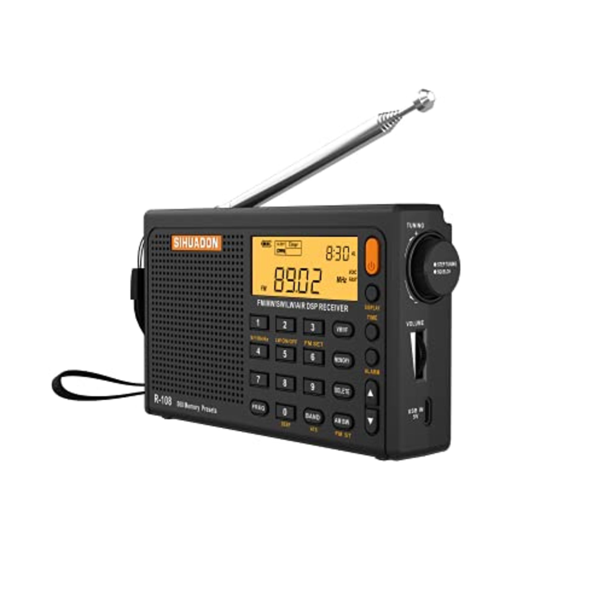 RRP £55.52 SIHUADON R108 Pocket Radio Portable FM AM SW Airband