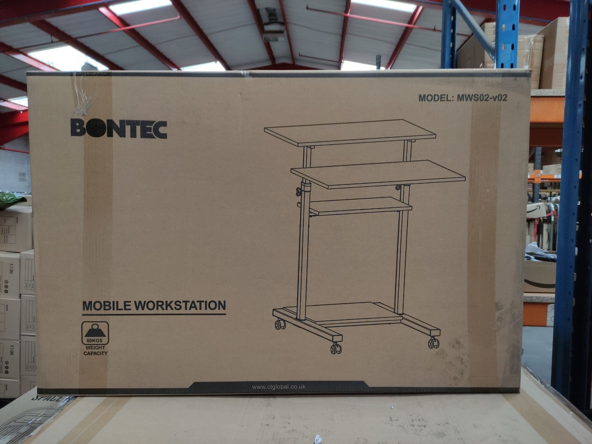 RRP £115.99 BRAND NEW STOCK BONTEC Mobile Workstation Compact Stand-up Computer - Image 2 of 2