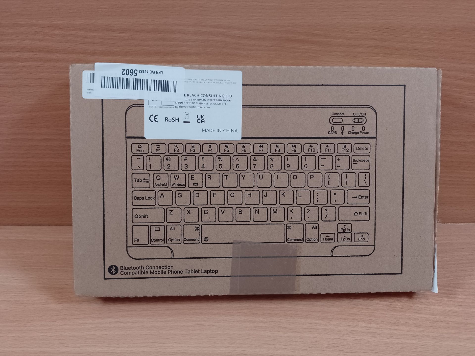 RRP £20.09 Ultra-Slim Wireless Bluetooth Backlit Keyboard - Image 2 of 2