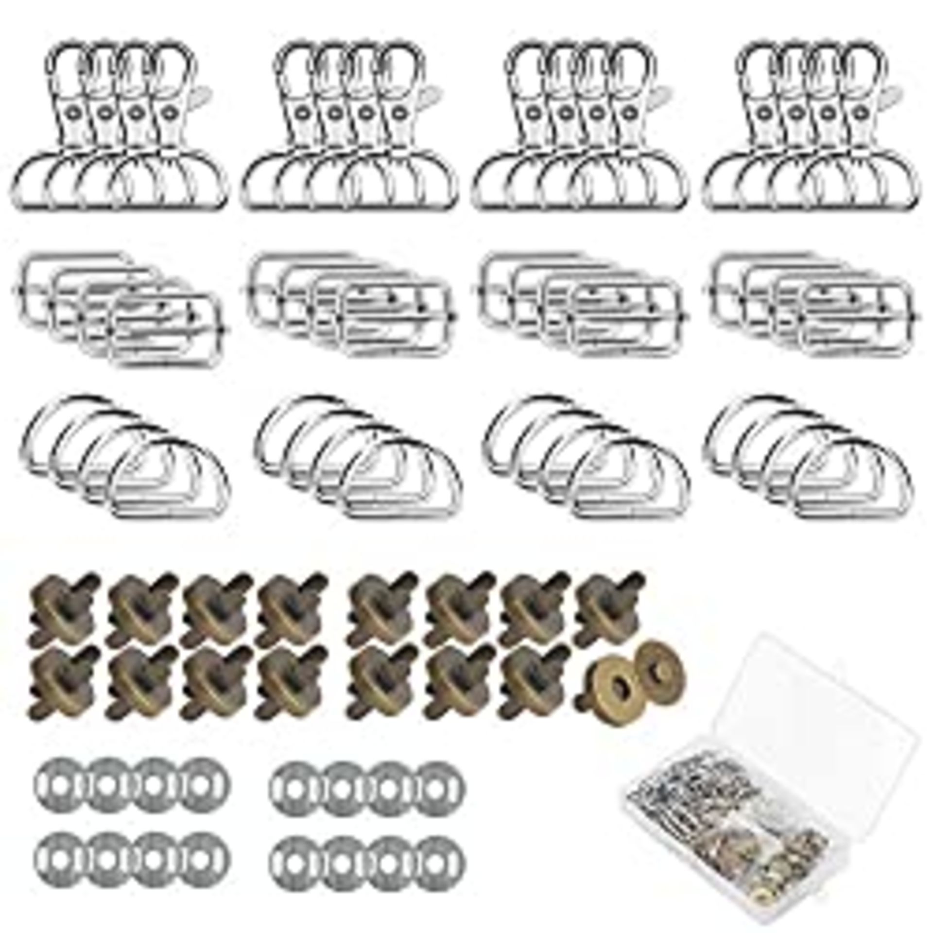 RRP £11.94 ZERHOK 64pcs Swivel Snap Hooks Magnetic Buttons Metal