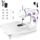 RRP £25.67 Sewing Machine with Extension Table&Foot Pedal Sewing