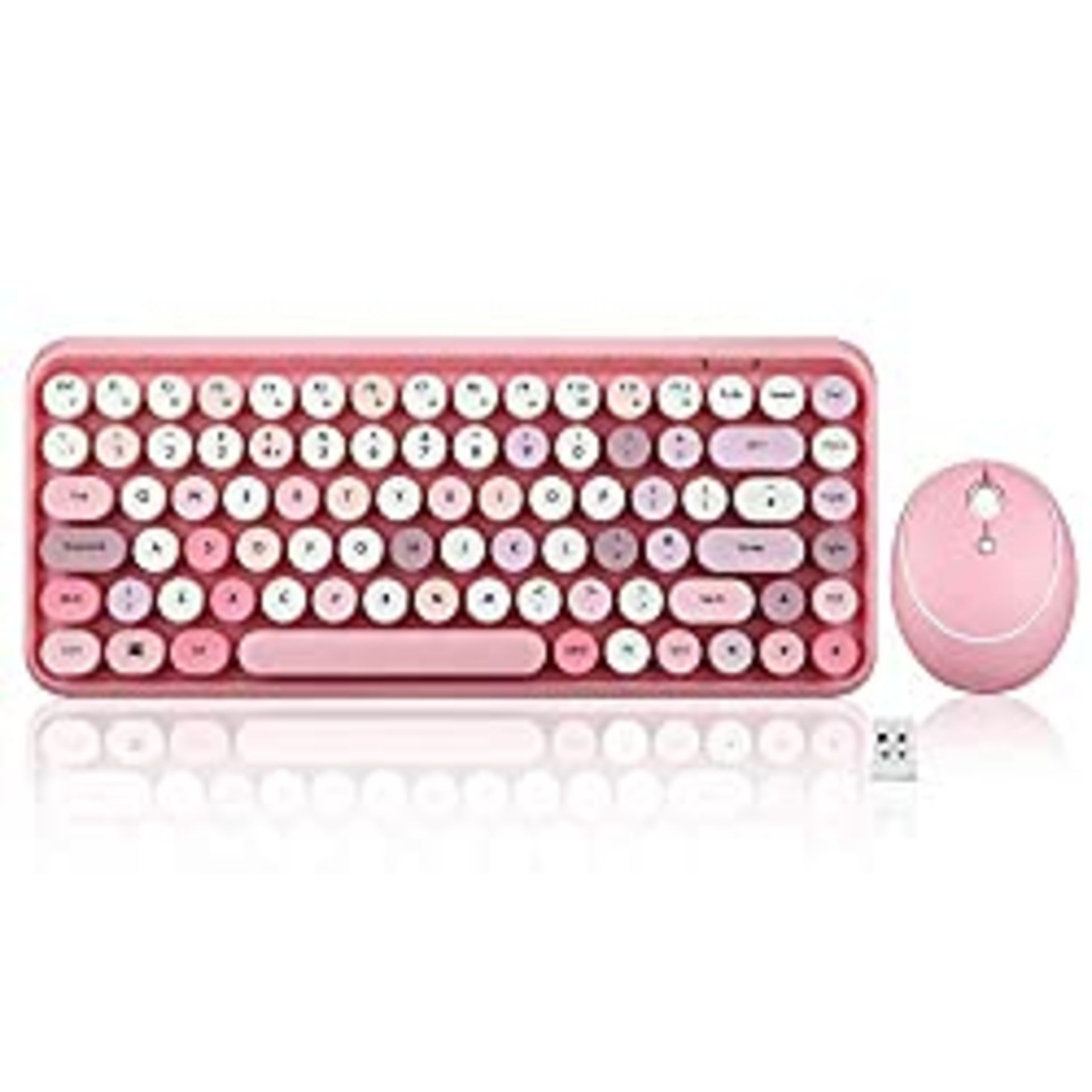 RRP £35.72 Perixx PERIDUO-713 Wireless 2.4 GHz Cute Keyboard and Mouse Combo