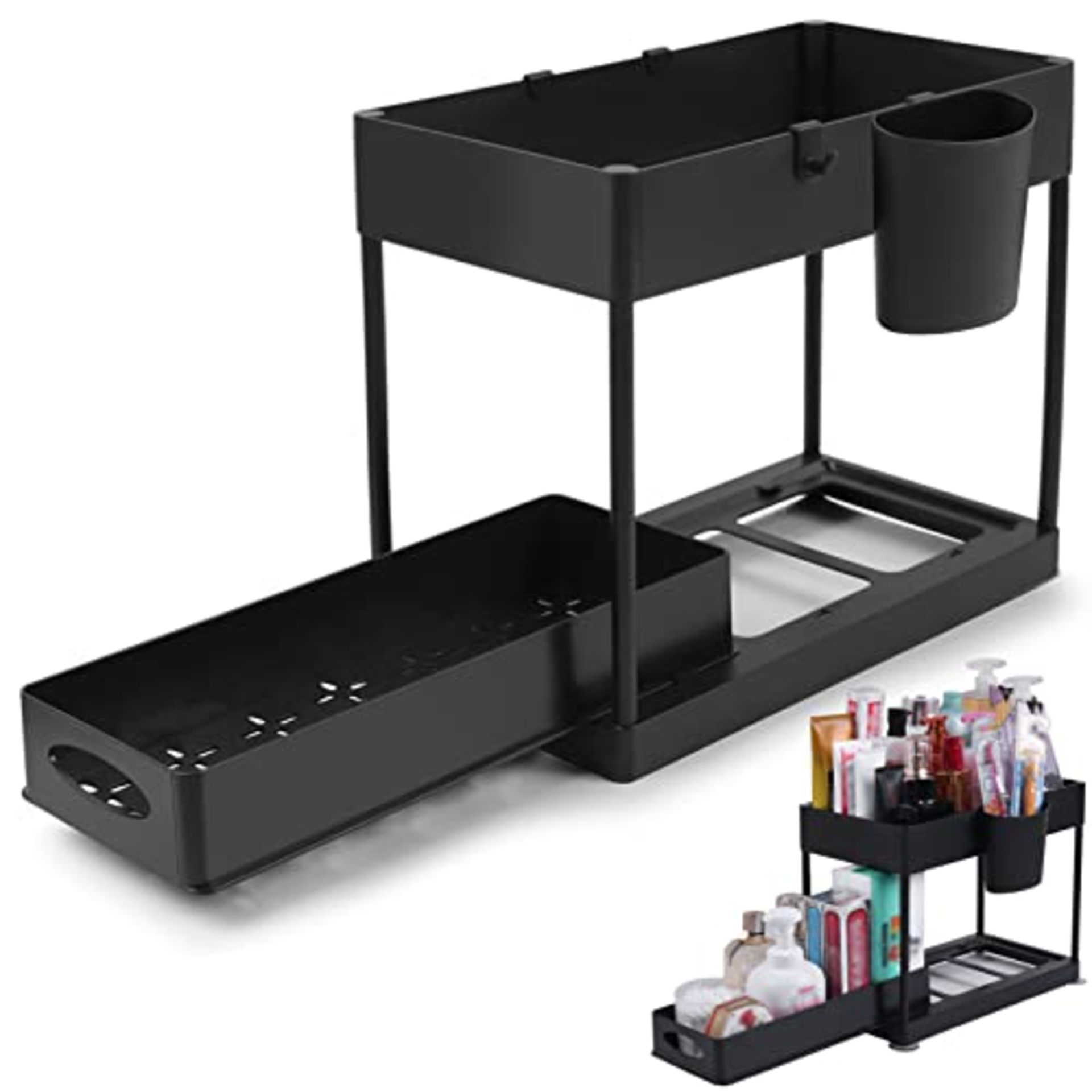 RRP £20.13 BRAND NEW STOCK DLD Under Sink Organizers & Storage Pull Out Sliding Drawers