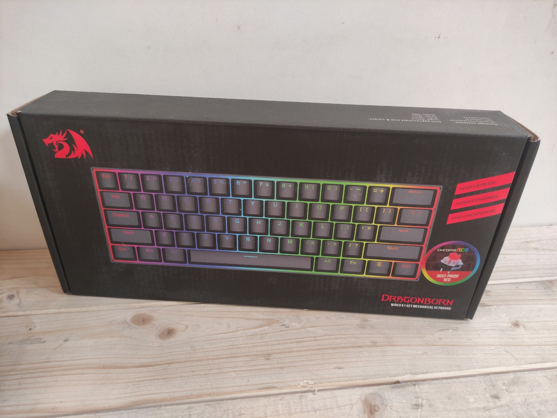 RRP £50.24 Redragon K630 Dragonborn 60% Wired RGB Gaming Keyboard - Image 2 of 2