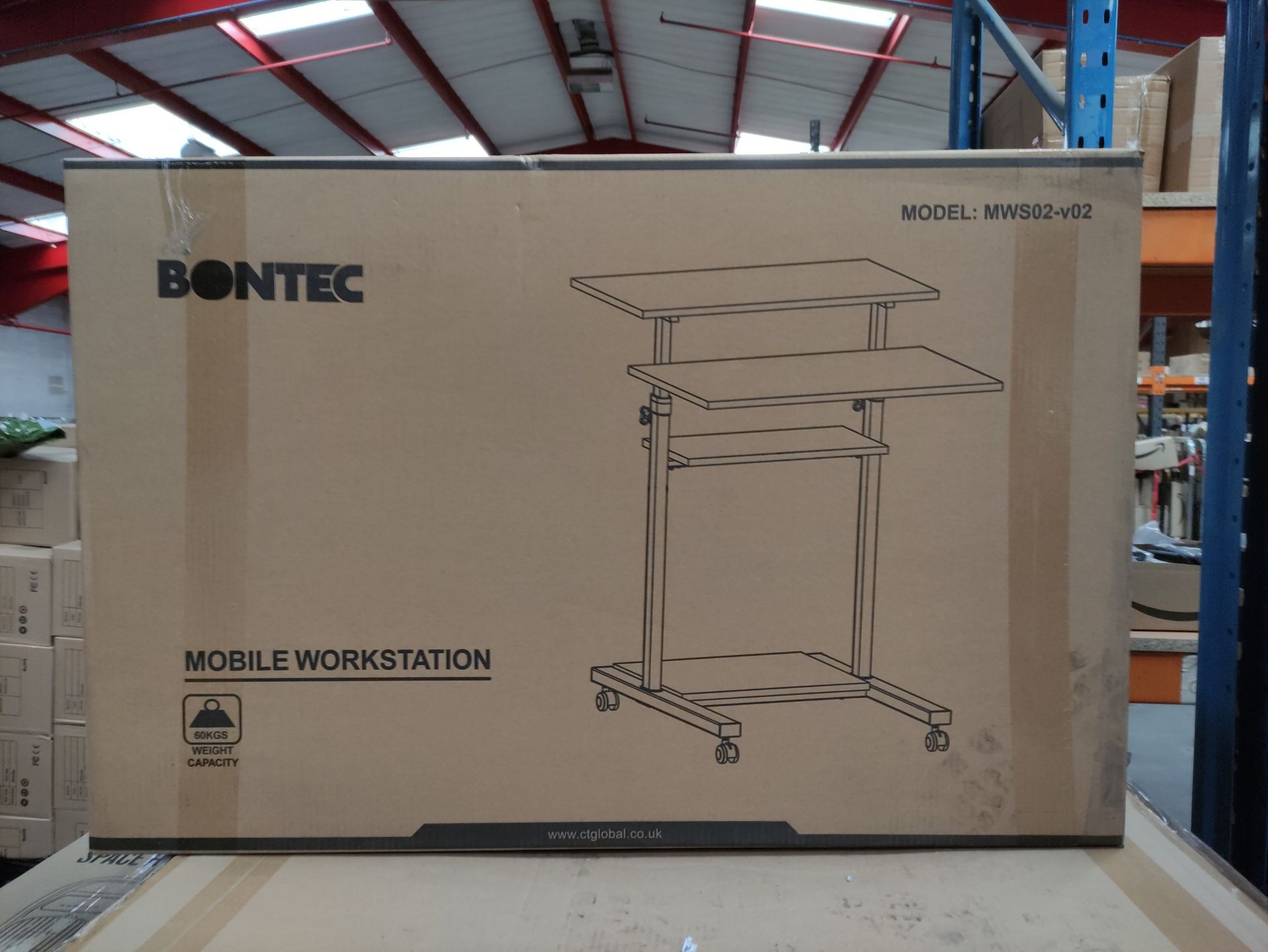 RRP £115.99 BRAND NEW STOCK BONTEC Mobile Workstation Compact Stand-up Computer - Image 2 of 2