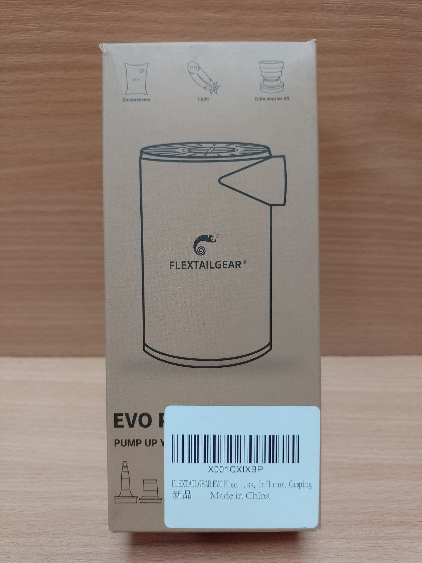 RRP £22.32 FLEXTAILGEAR EVO Electric Air Pump with 3800mAh Rechargeable - Image 2 of 2