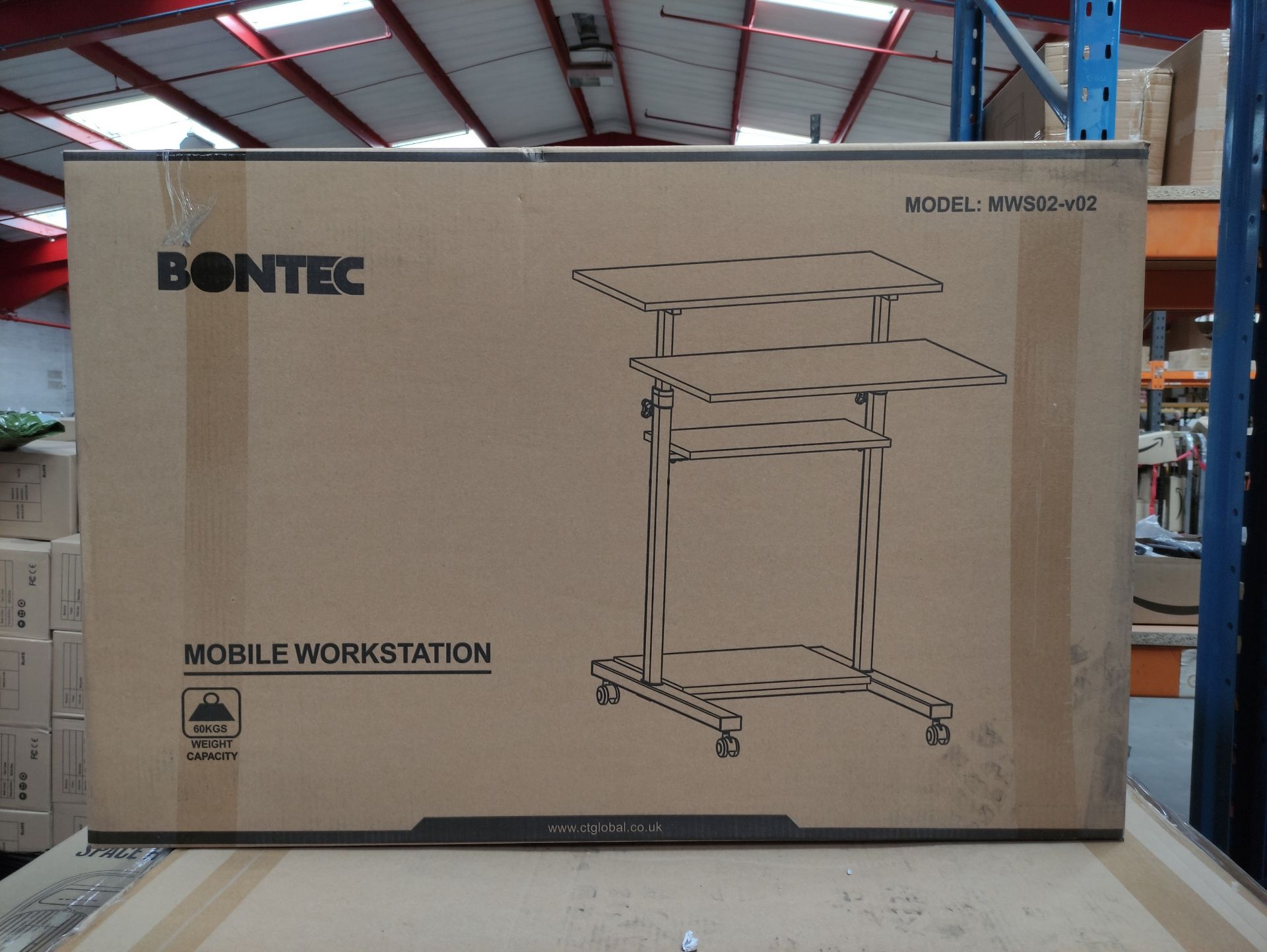 RRP £115.99 BRAND NEW STOCK BONTEC Mobile Workstation Compact Stand-up Computer - Image 2 of 2