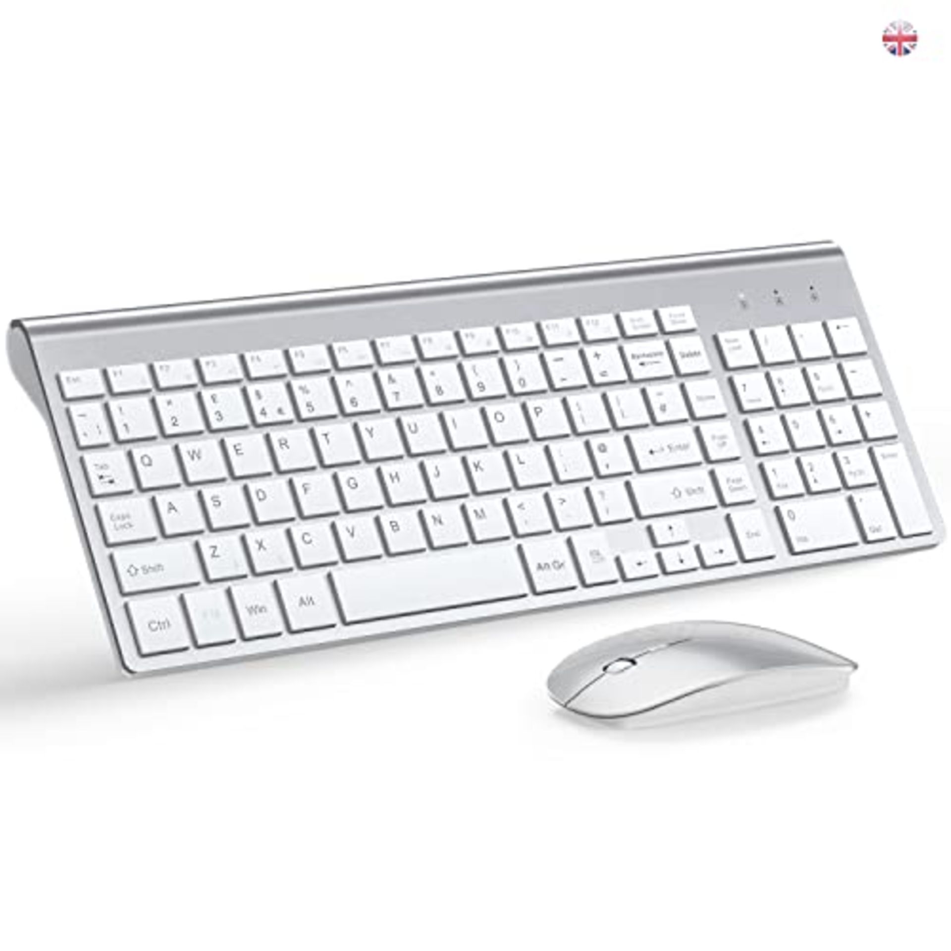 RRP £31.05 Slim Keyboard and Mouse Wireless Ultra Thin Set UK Layout