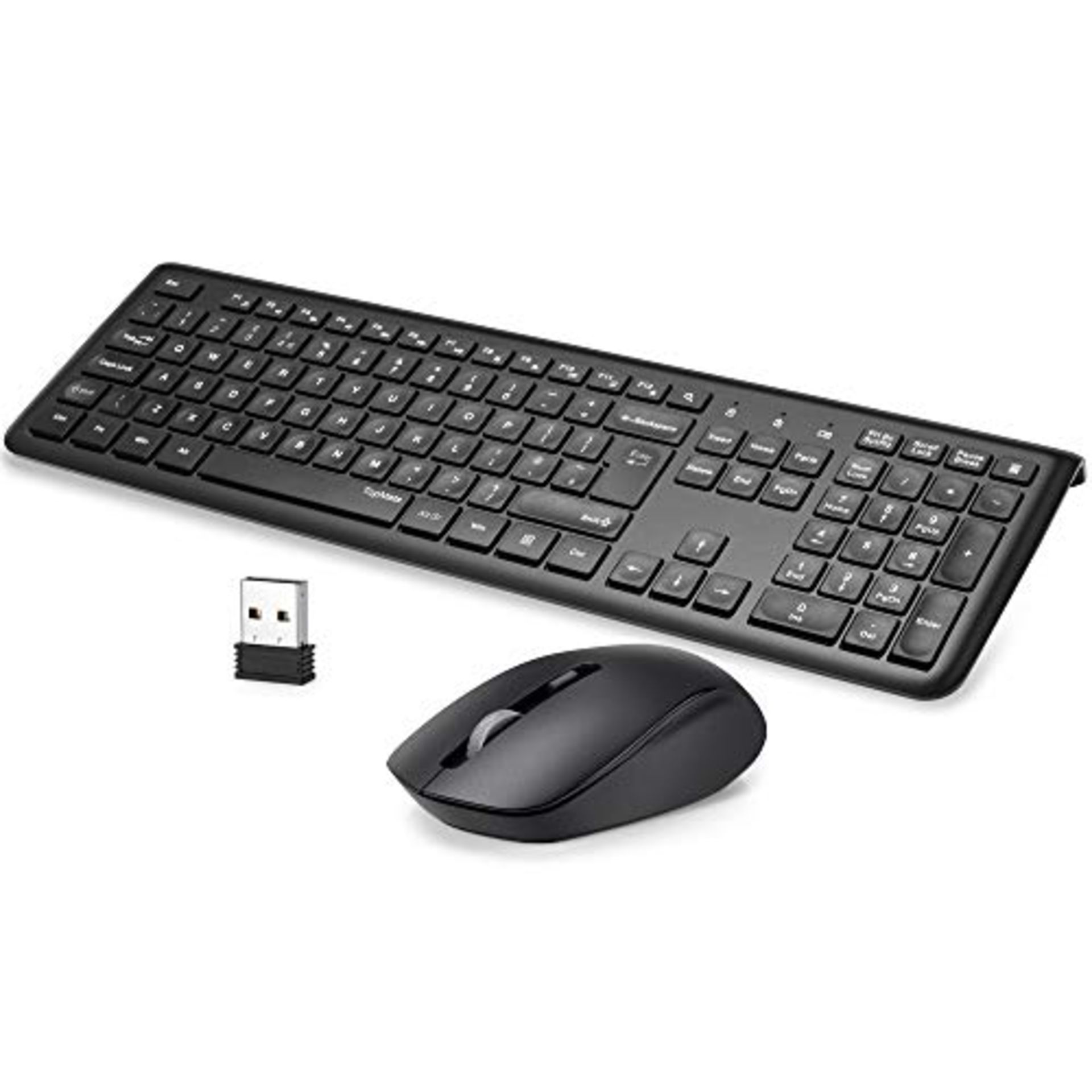 RRP £28.77 Wireless Keyboard and Mouse Ultra Silent Set UK Layout