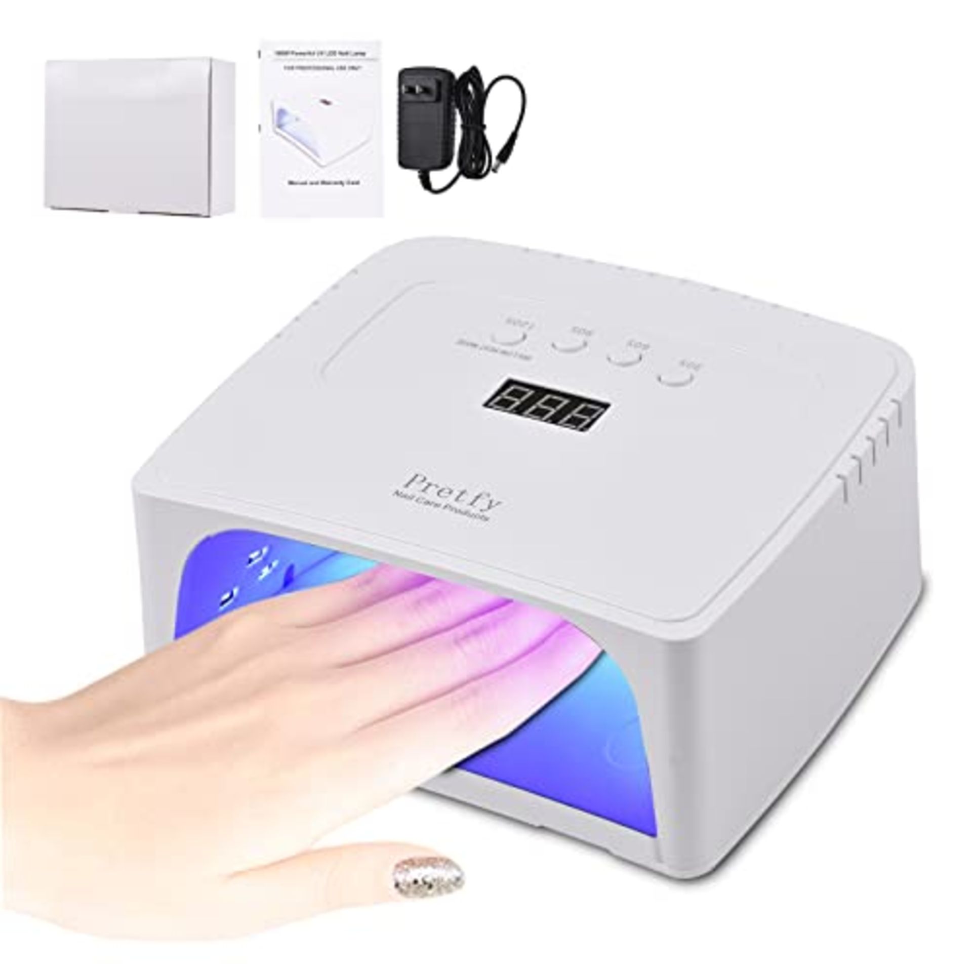 RRP £26.79 Pretfy 168W UV LED Nail Lamp