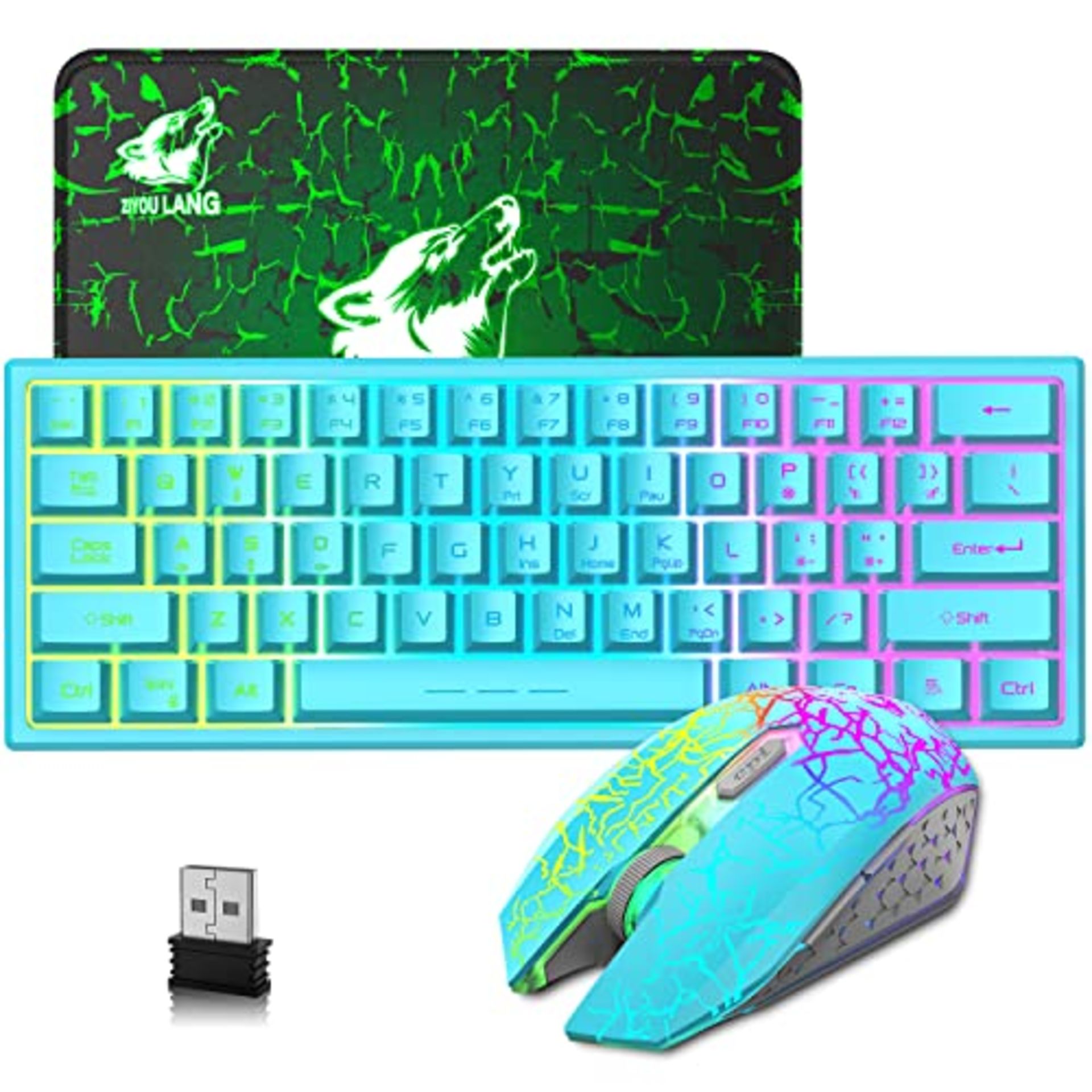 RRP £34.85 60% Compact wireless gaming keyboard and mouse set