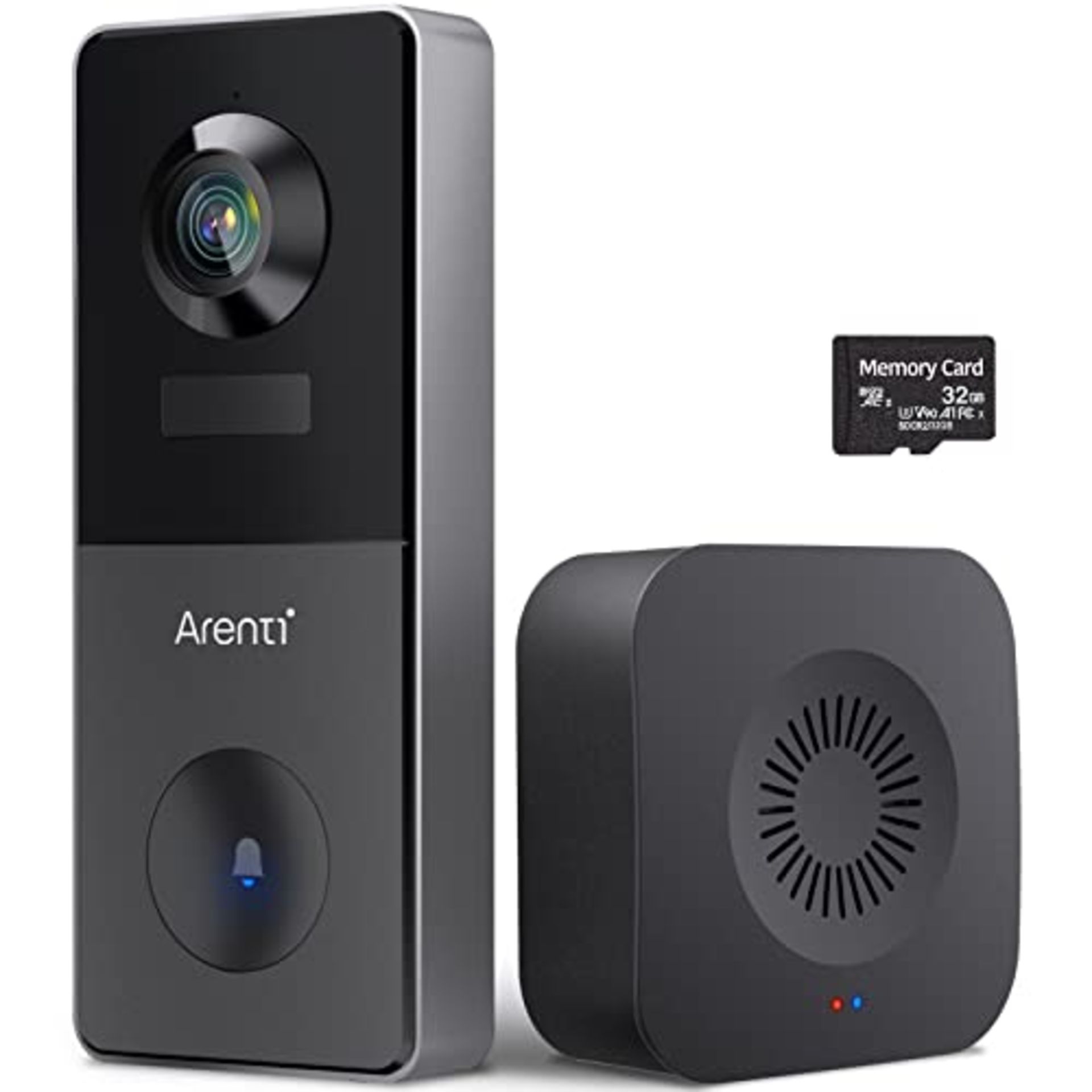 RRP £97.35 ARENTI 2K Video Doorbell Wireless with Chime