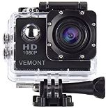 RRP £30.14 VEMONT Full HD 2.0 Inch Action Camera 1080P 12MP Sports