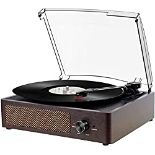 RRP £52.47 Vinyl Record Player Turntable with Built-in Bluetooth
