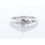 18ct Three Stone Rub Over Set Diamond Ring 0.33 Carats - Valued By GIE £4,790.00 - Three natural