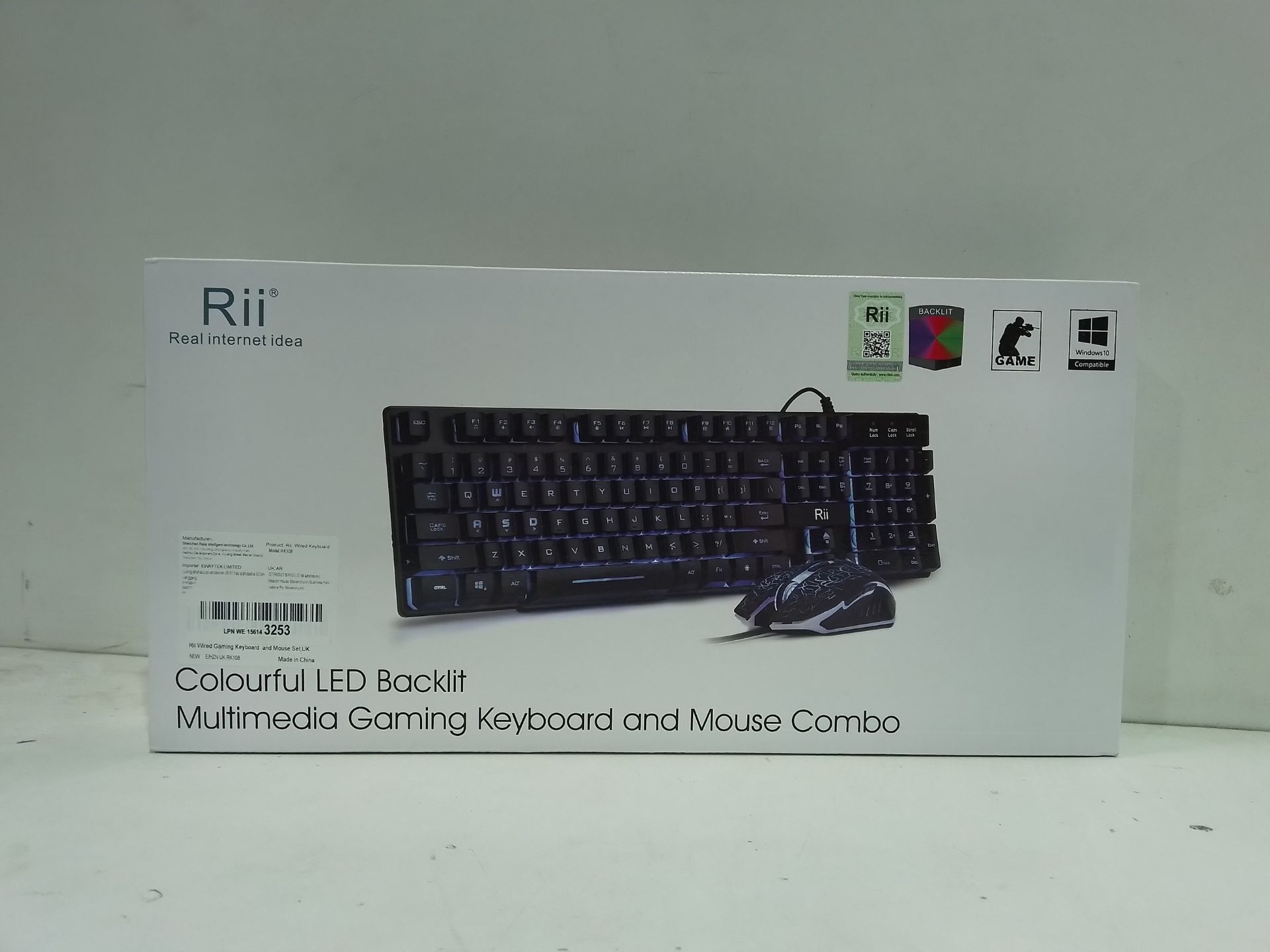 RRP £16.96 Rii RK108 Gaming Keyboard and Mouse Set - Image 2 of 2