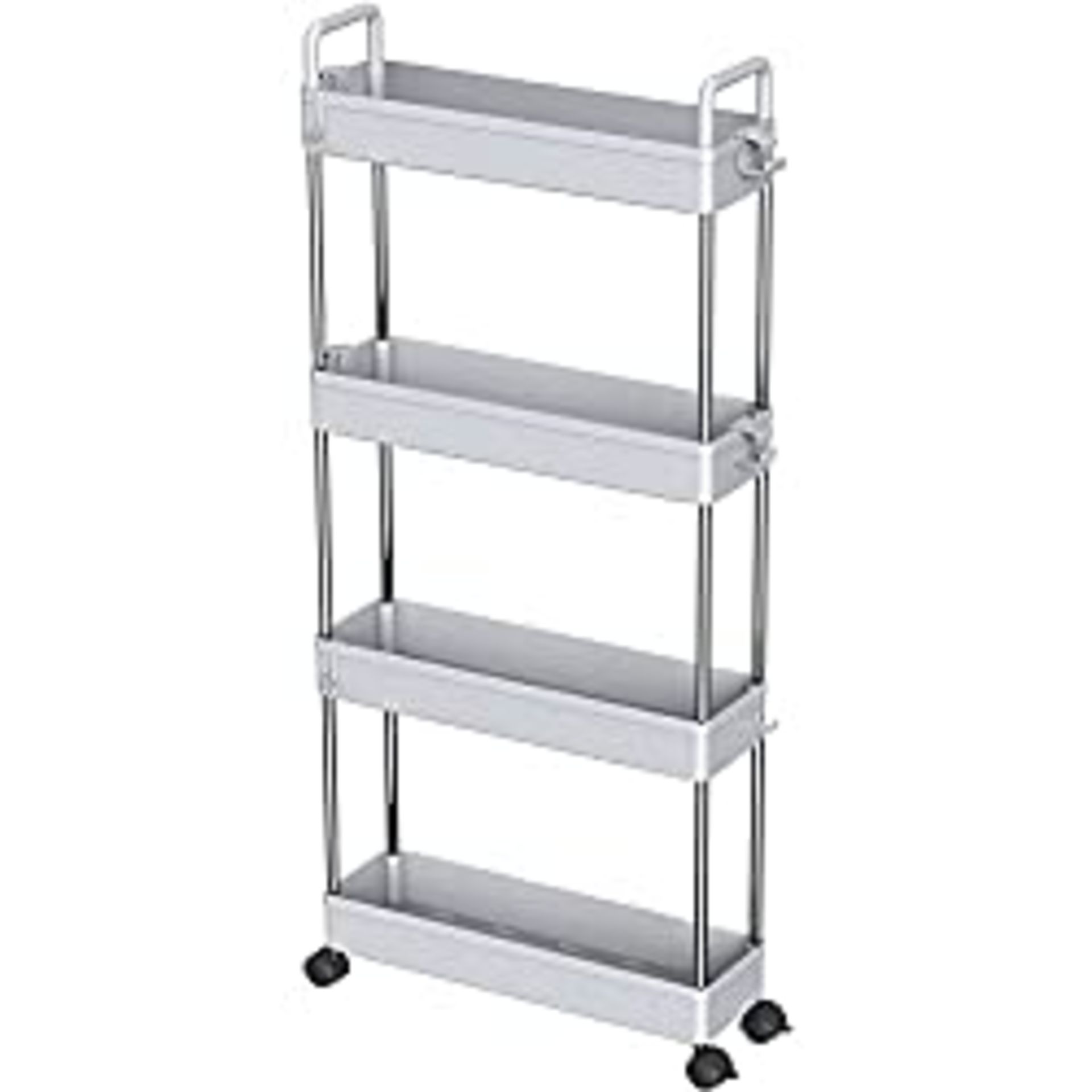 RRP £21.87 Ronlap 4 Tier Storage Trolley On Wheels