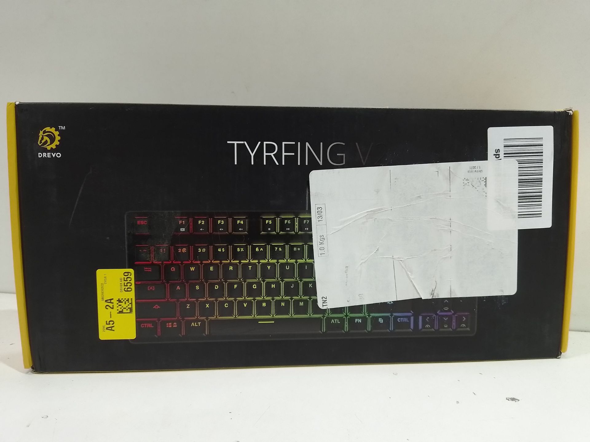 RRP £42.87 DREVO Tyrfing 88 Key V2 UK Layout RGB Backlit Mechanical - Image 2 of 2