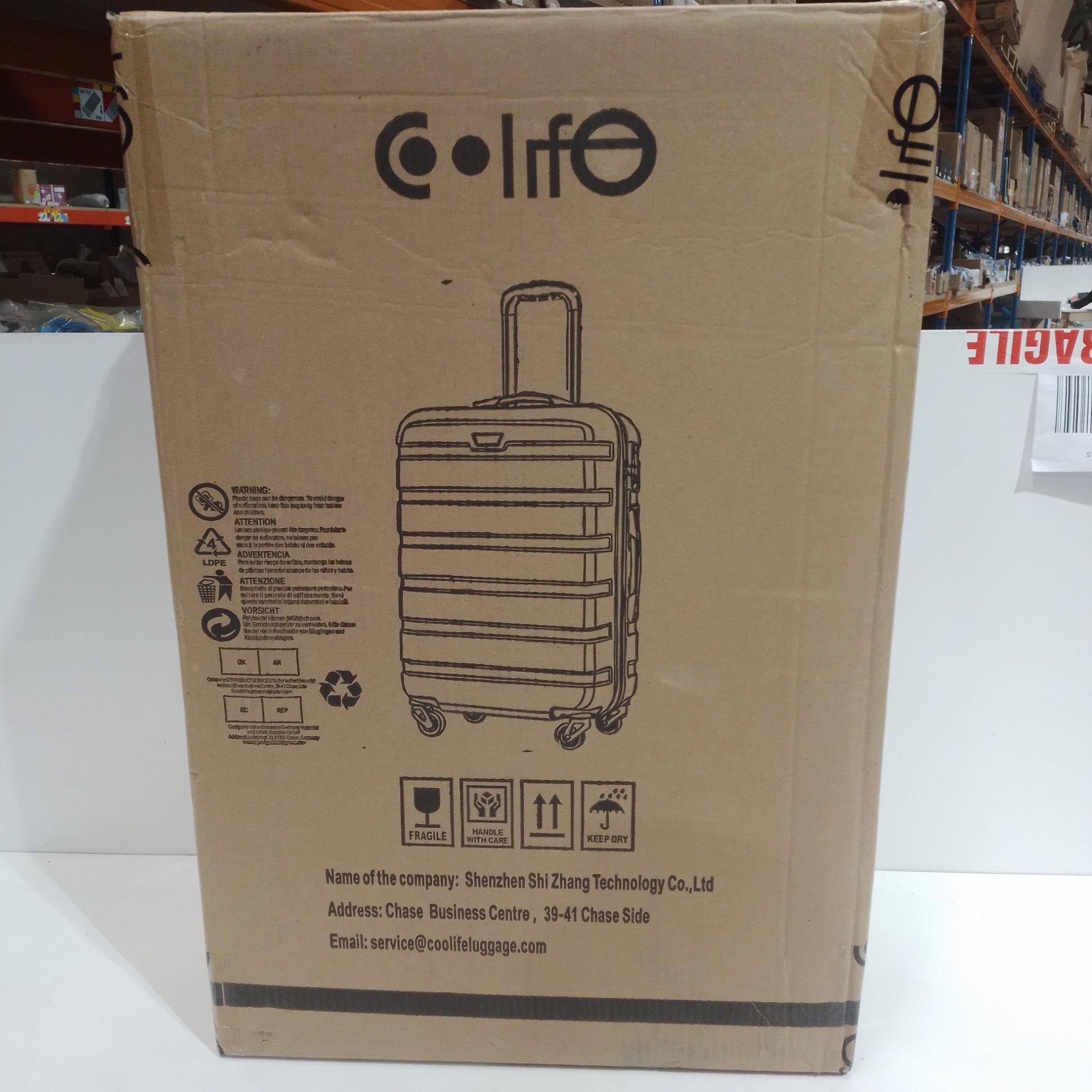 RRP £83.74 COOLIFE Suitcase Trolley Carry On Hand Cabin Luggage - Image 2 of 2