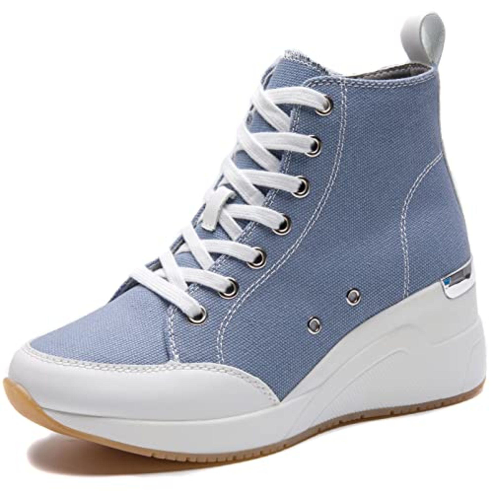 RRP £33.39 Canvas Wedge Trainers for Women