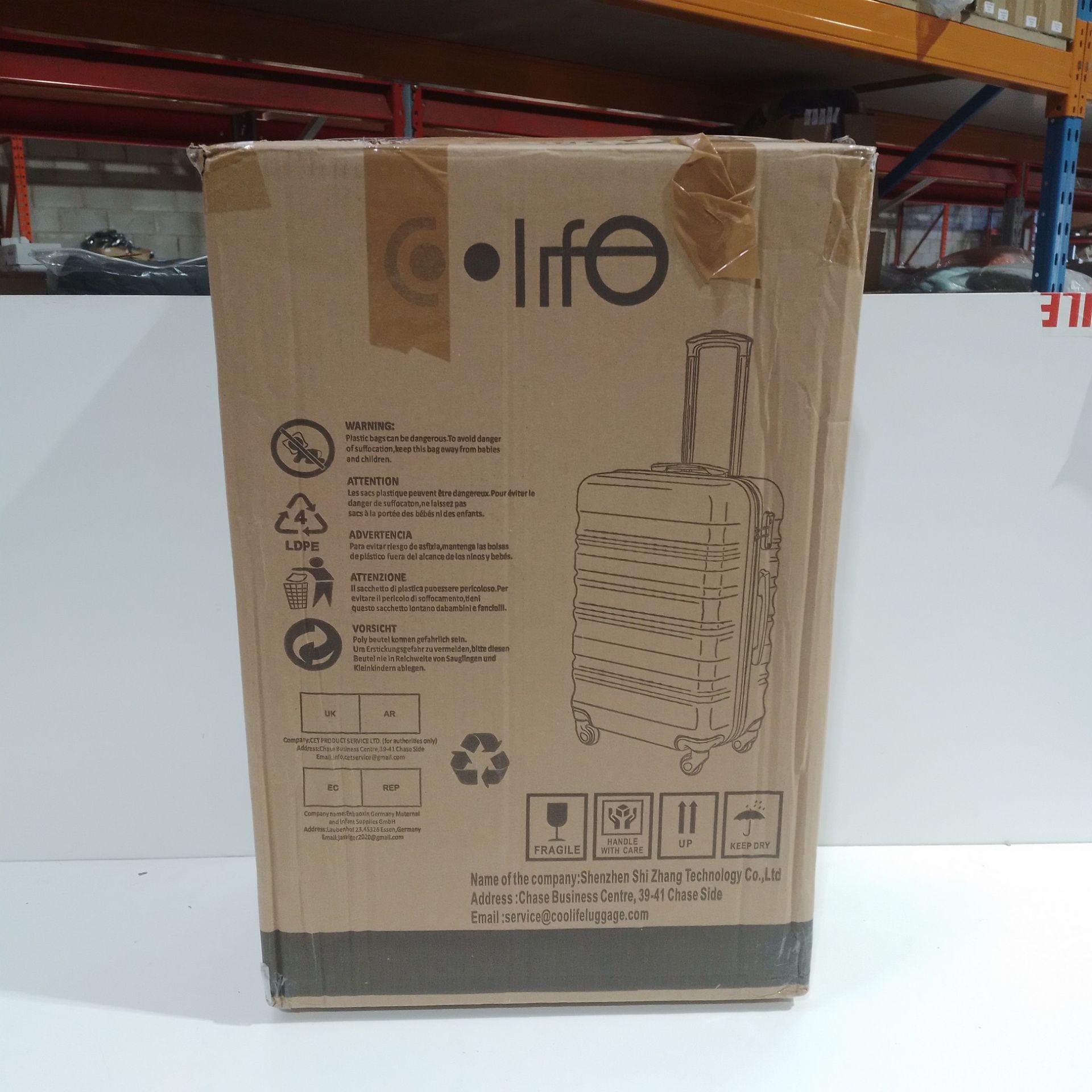 RRP £66.99 COOLIFE Suitcase Trolley Carry On Hand Cabin Luggage - Image 2 of 2