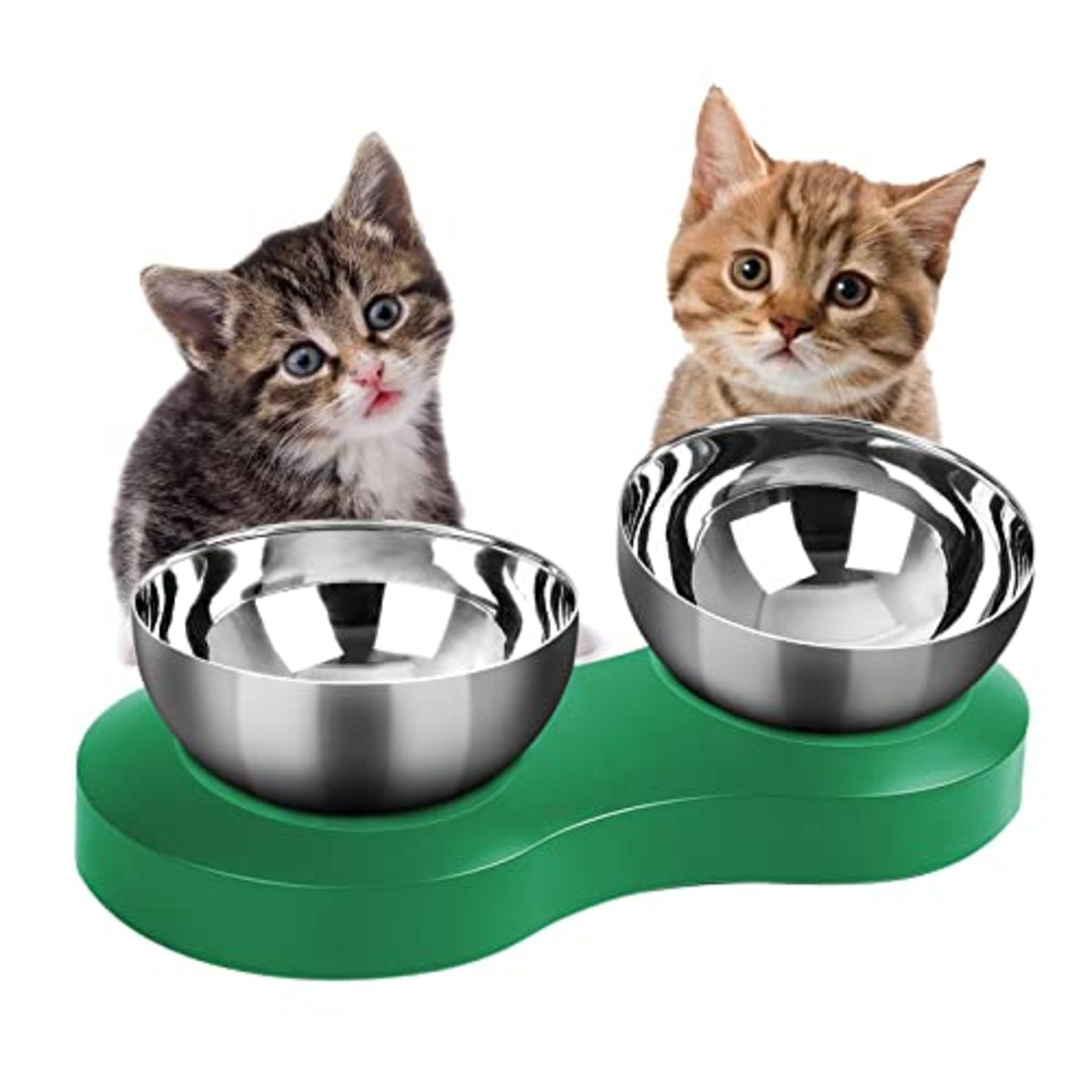 RRP £11.05 Tilted Elevated Dog Cat Feeding Bowls: Raised Cat Bowl