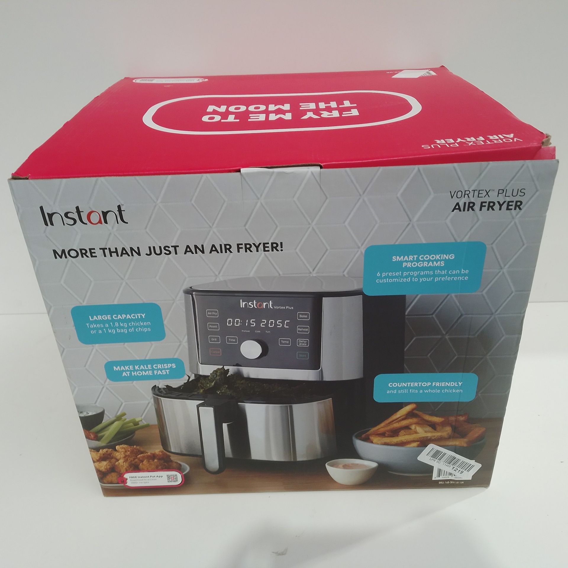 RRP £133.99 Instant Vortex 6 Plus 6-in-1 Air Fryer 5.7L - Air Fry - Image 2 of 2