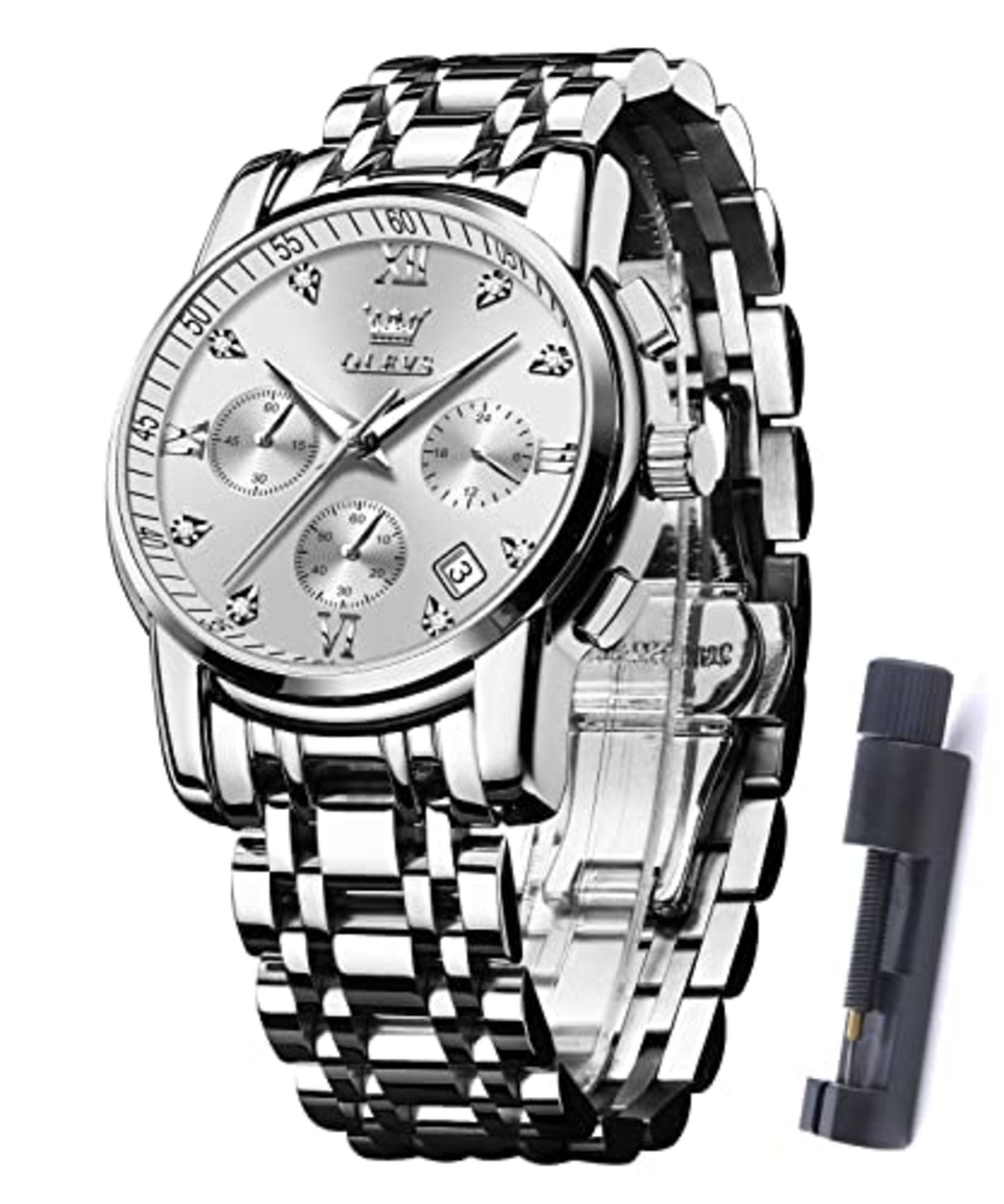 RRP £26.42 BRAND NEW STOCK OLEVS Mens Watches Dress Designer Diamond Analog Quartz