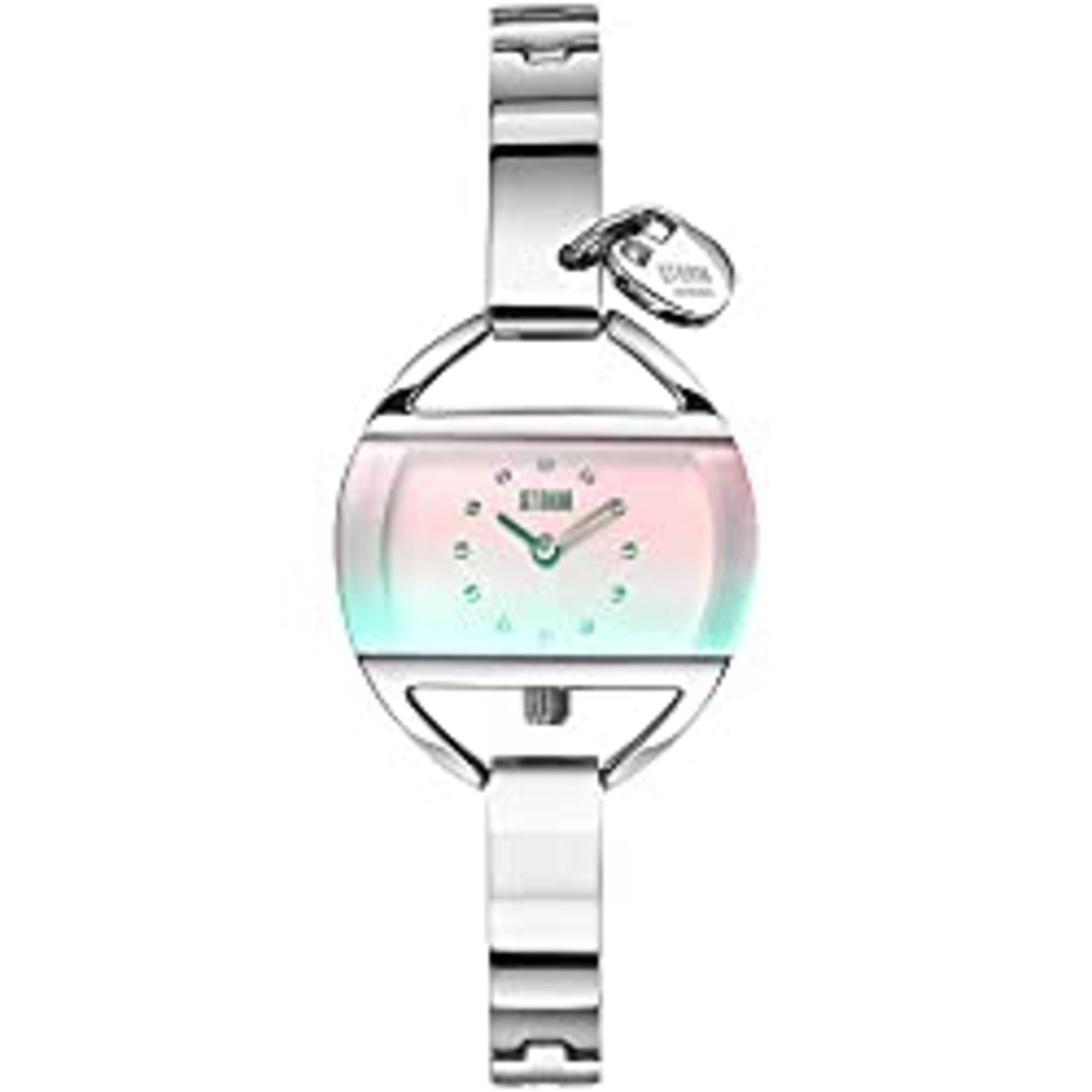 RRP £122.82 STORM Temptress Charm Lazer Pink Women's Watch with Unique Curved dial