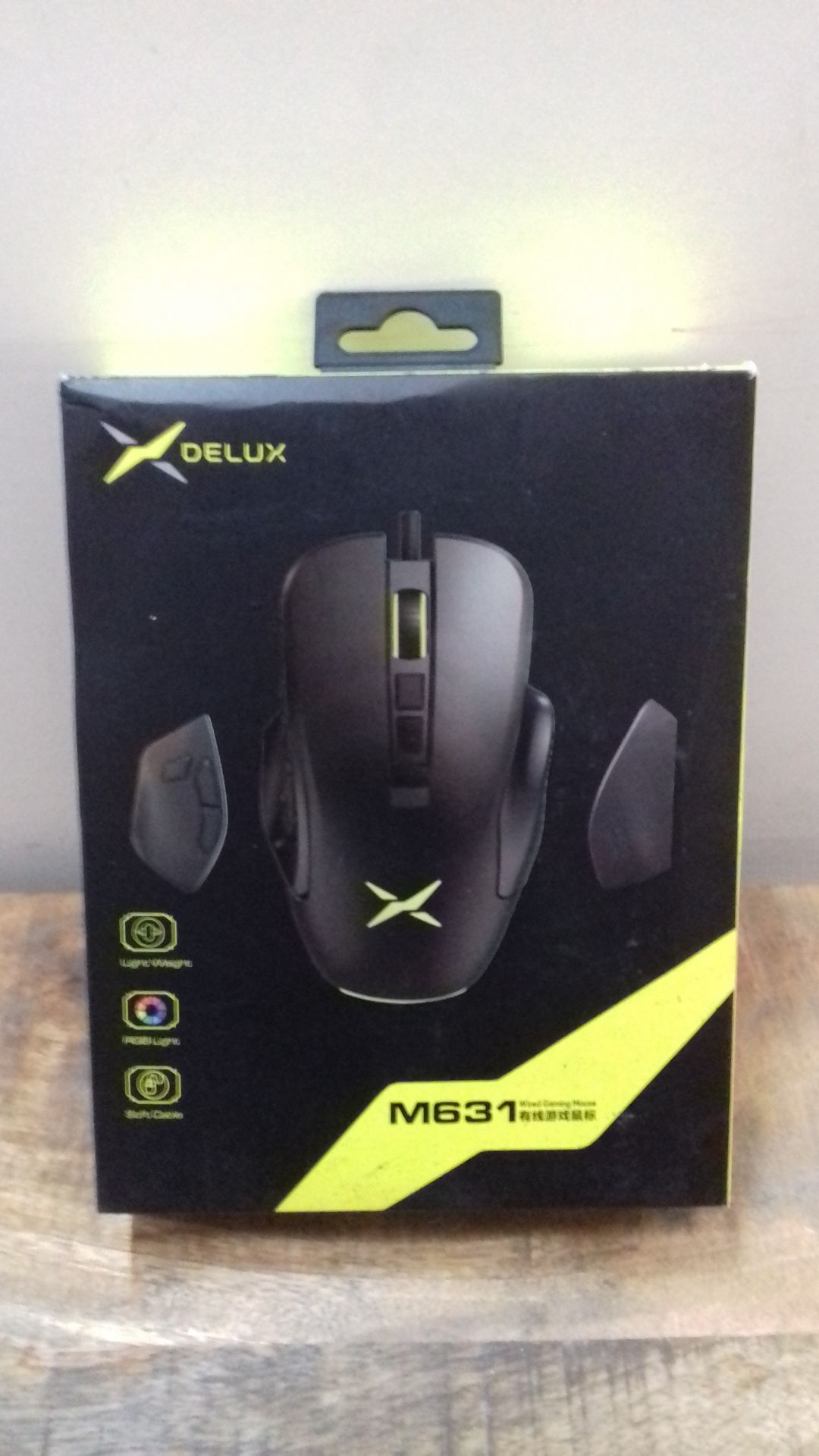 RRP £32.48 DeLUX Wired MMO Gaming Mouse with 4 Interchangeable Side Plates - Image 2 of 2