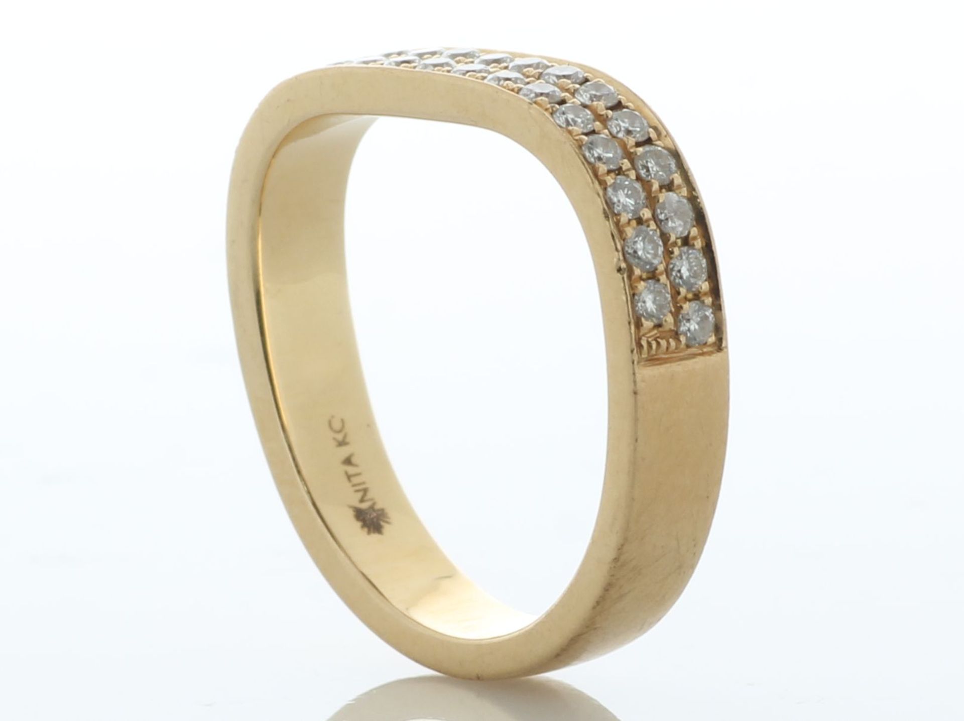 18ct Yellow Gold Diamond Half Eternity Anita Ko 'D' Ring 0.36 Carats - Valued By AGI £3,600.00 - Image 4 of 5