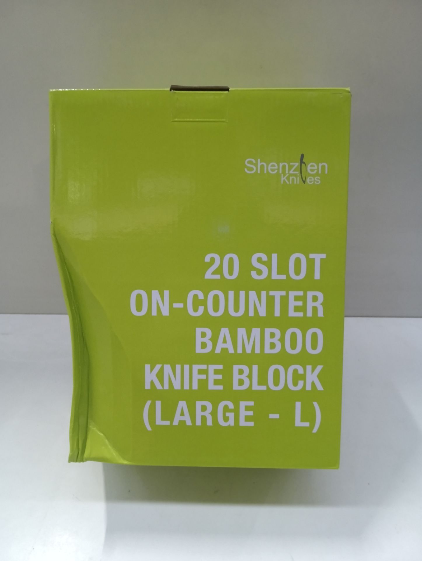 SHENZEN KINVES 20 SLOT ON COUNTER BAMBOO KNIFE BLOCK RRP £40