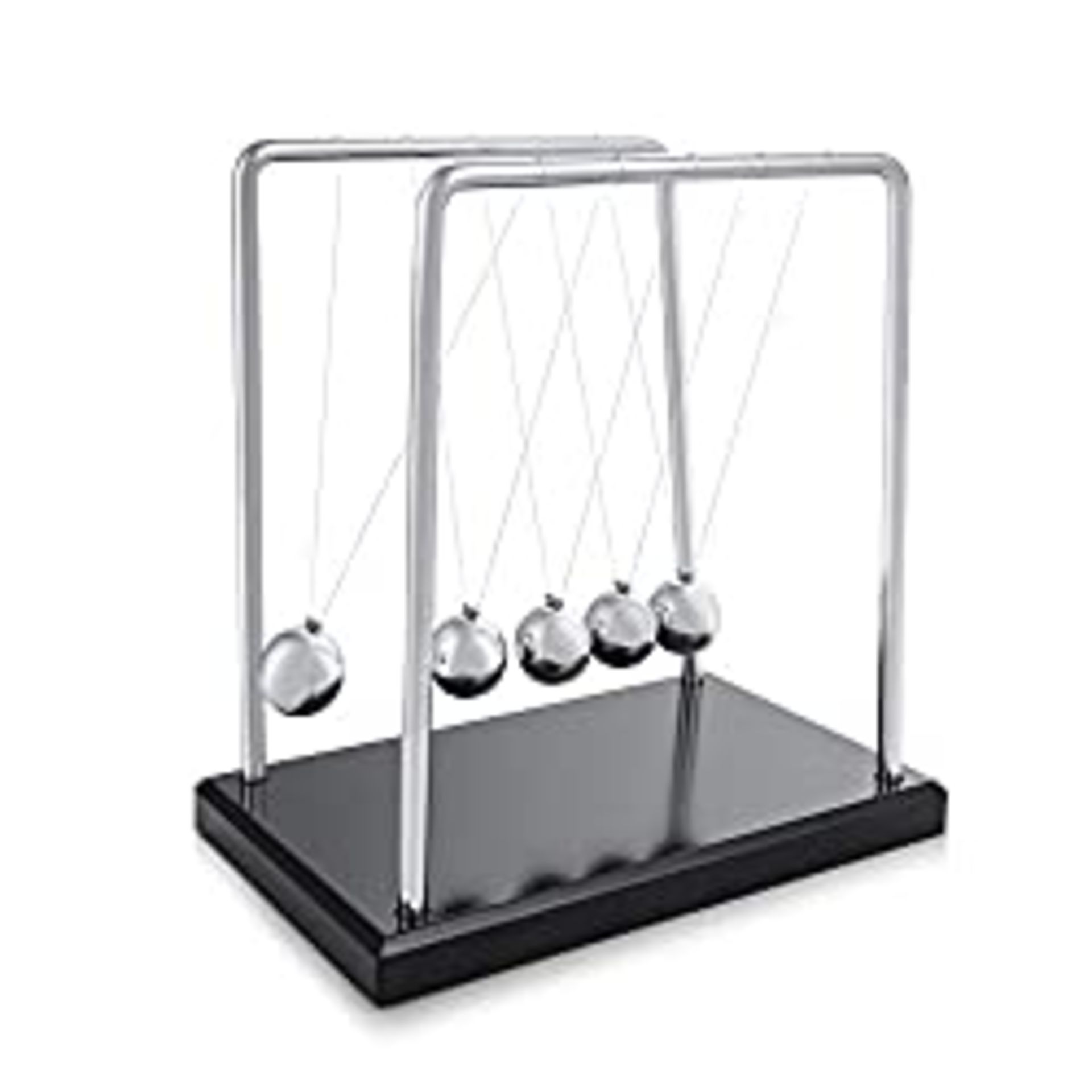 RRP £21.51 Newton's Cradle Desk Toy Pendulum Ball Swing Large