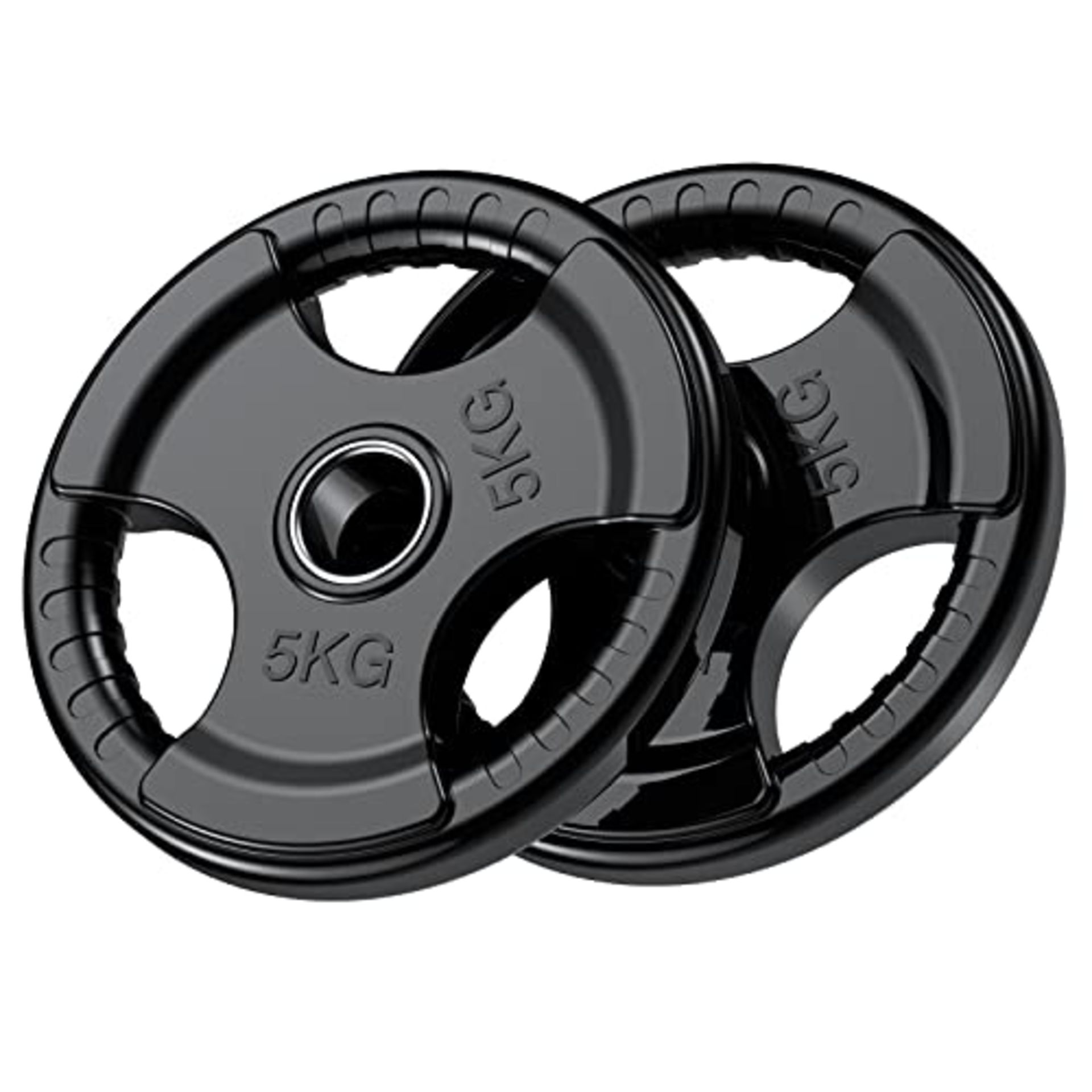 RRP £48.00 PhysKcal Olympic Weight Plates 2 x 5kg with Rubber