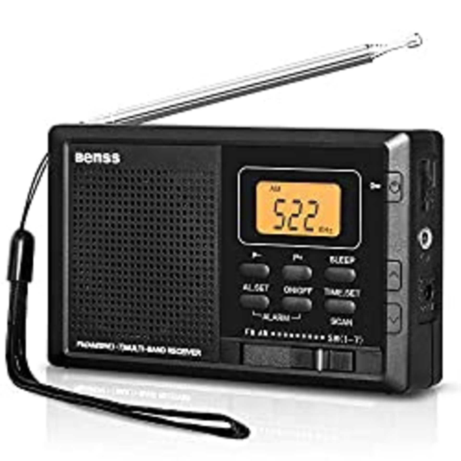 RRP £18.04 Portable Radio Alarm Clock