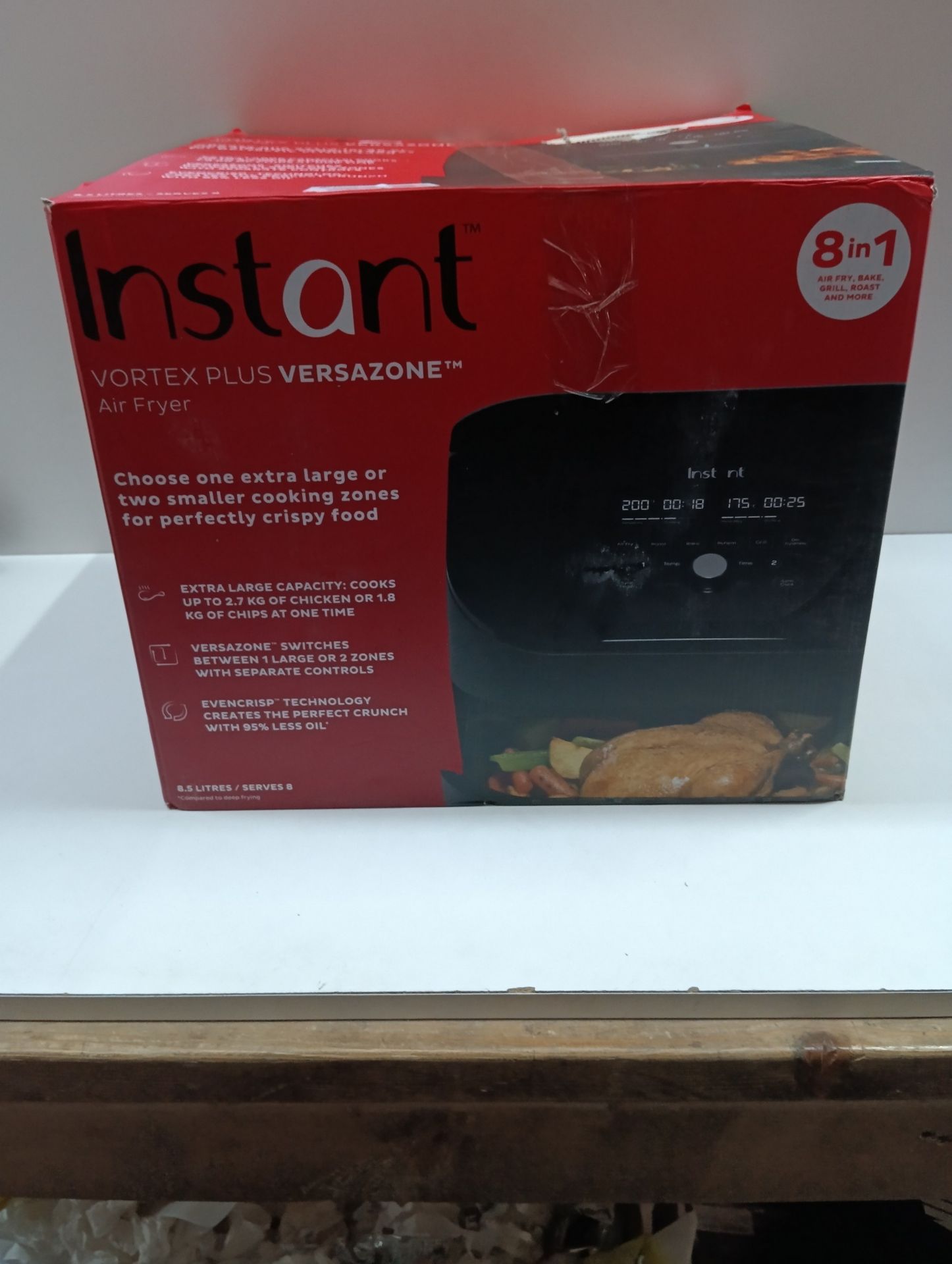 RRP £178.65 Instant Vortex Plus VersaZone-8.5L XL/Dual Air Fryer - Image 2 of 2