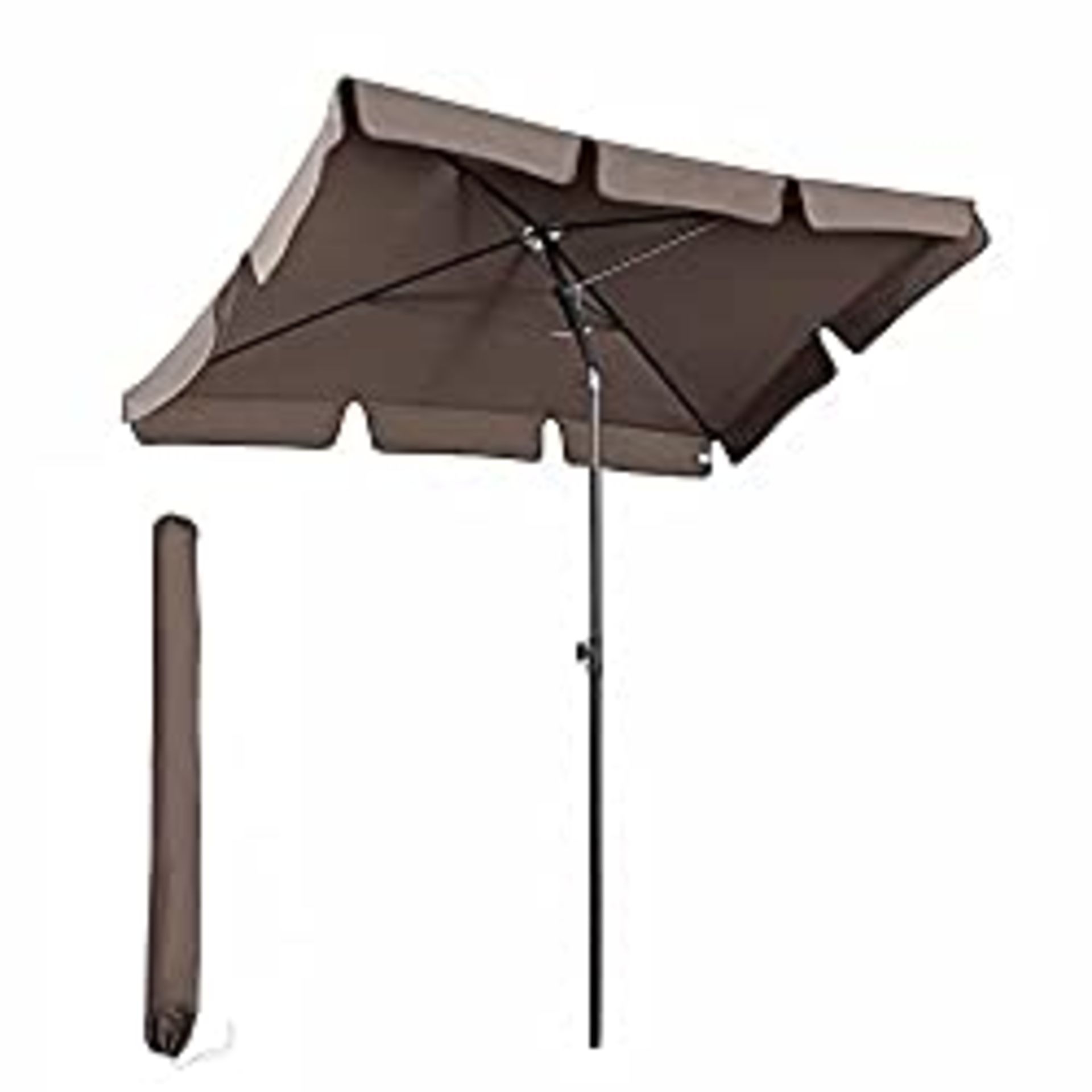 RRP £44.65 Sekey 200 x 125cm Garden Parasol Umbrella/Rectangular