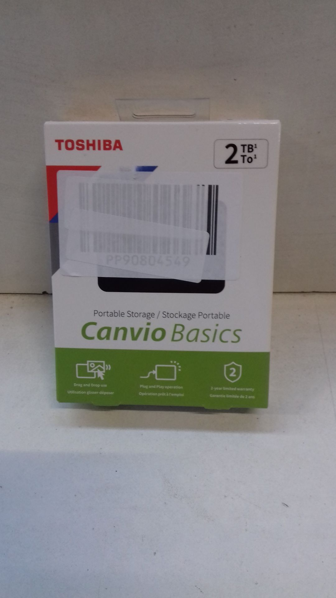 RRP £71.02 Toshiba 2TB Canvio Basics Portable External Hard Drive - Image 2 of 2