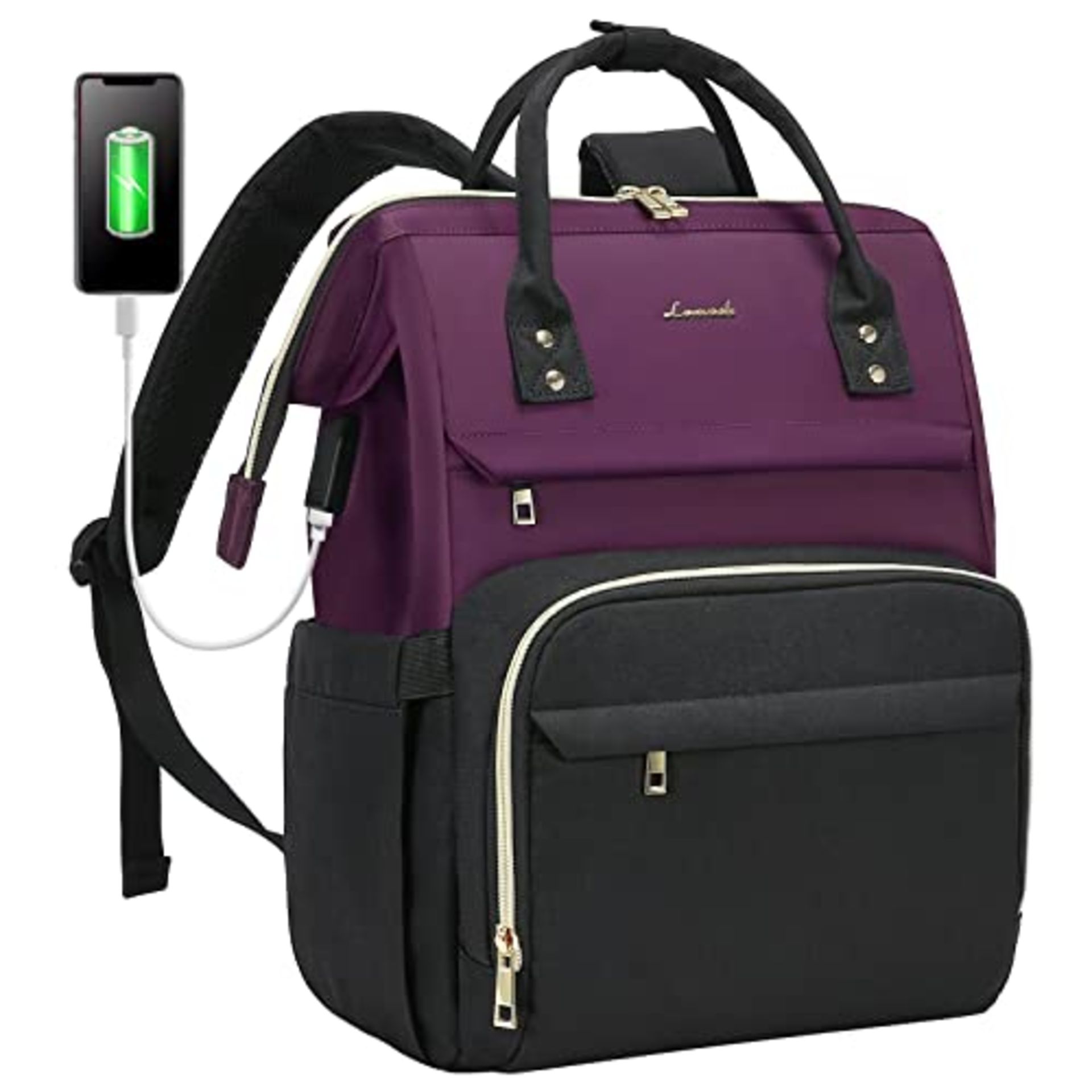 RRP £36.84 LOVEVOOK Laptop Backpack Women 15.6 inch - Image 2 of 4