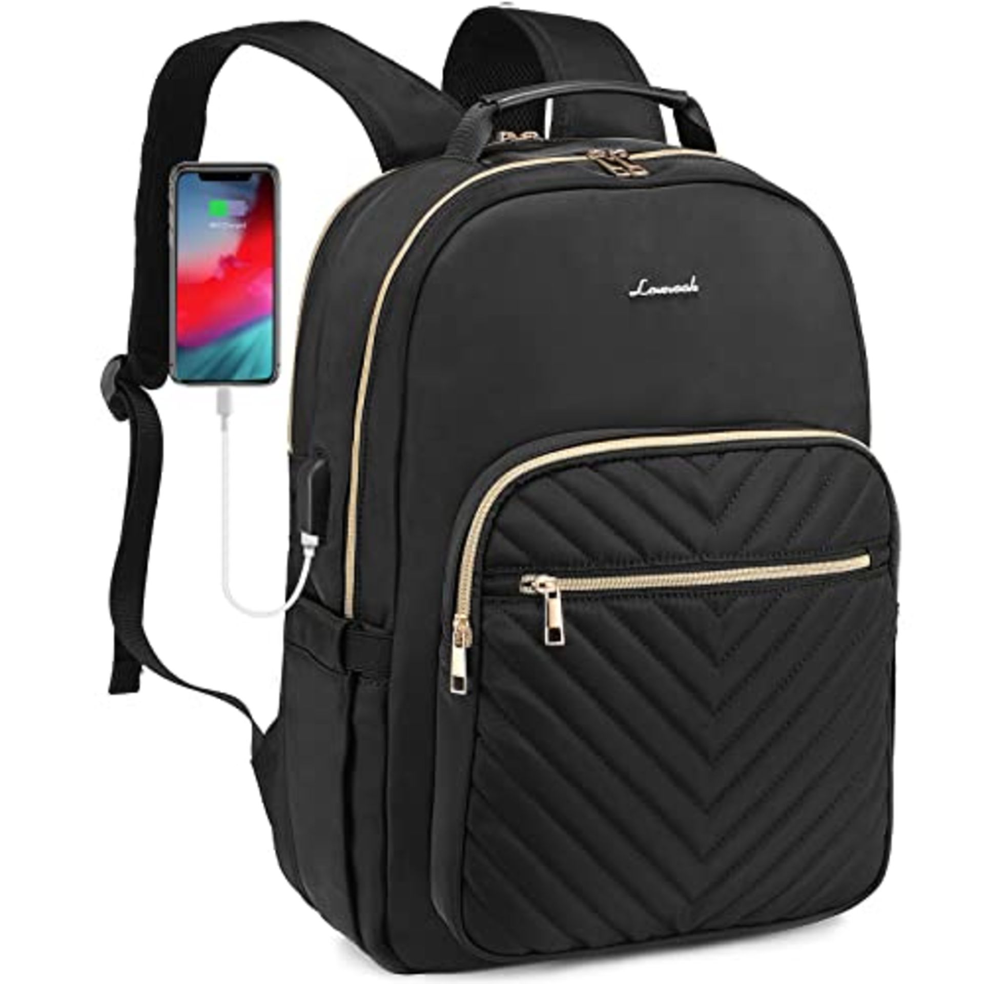 RRP £44.65 LOVEVOOK Laptop Backpack for Women 17.3 Inch - Image 2 of 3