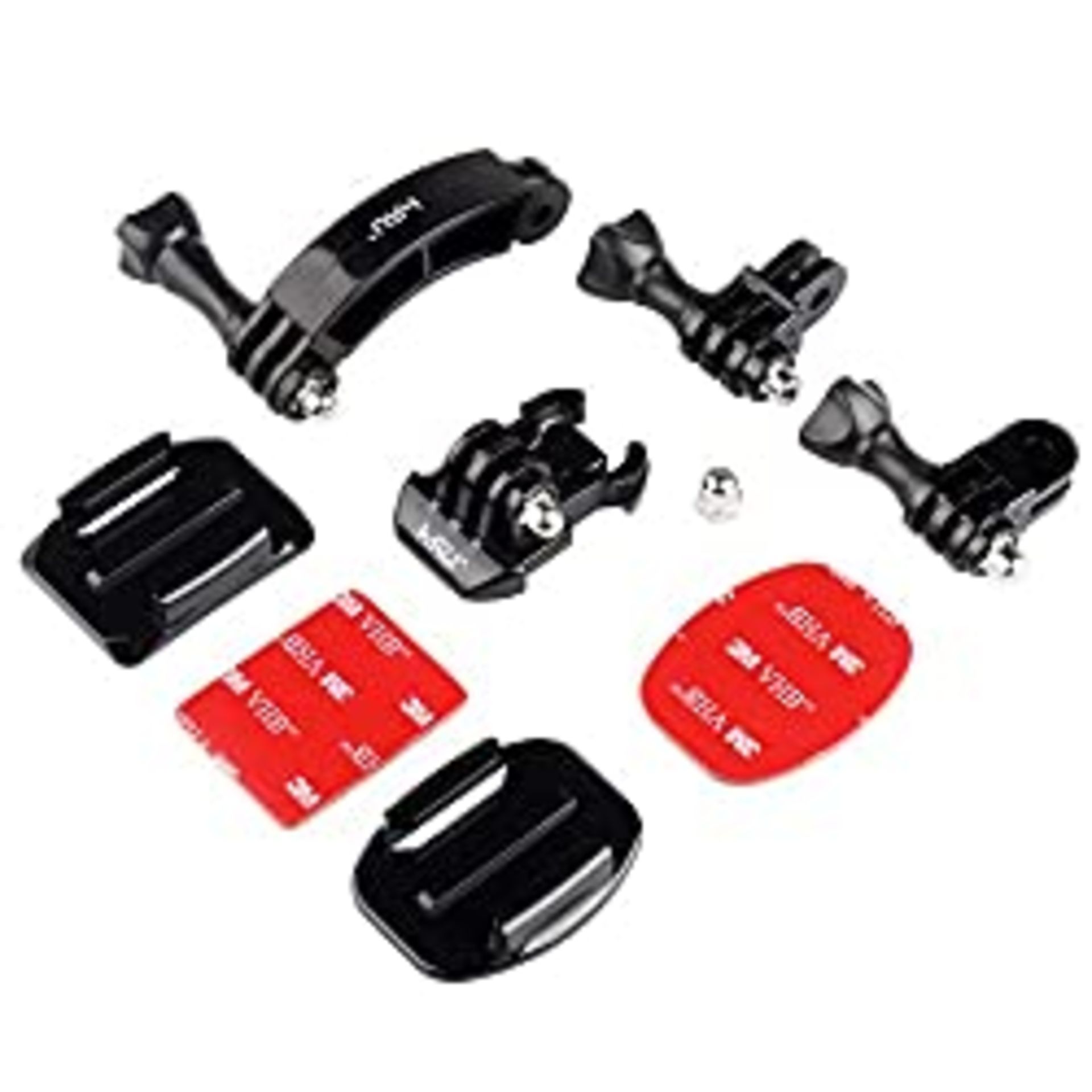 RRP £13.37 HSU Helmet Mount Set Compatible for GoPro Hero 11/10/9/8/7/6/5/4/3