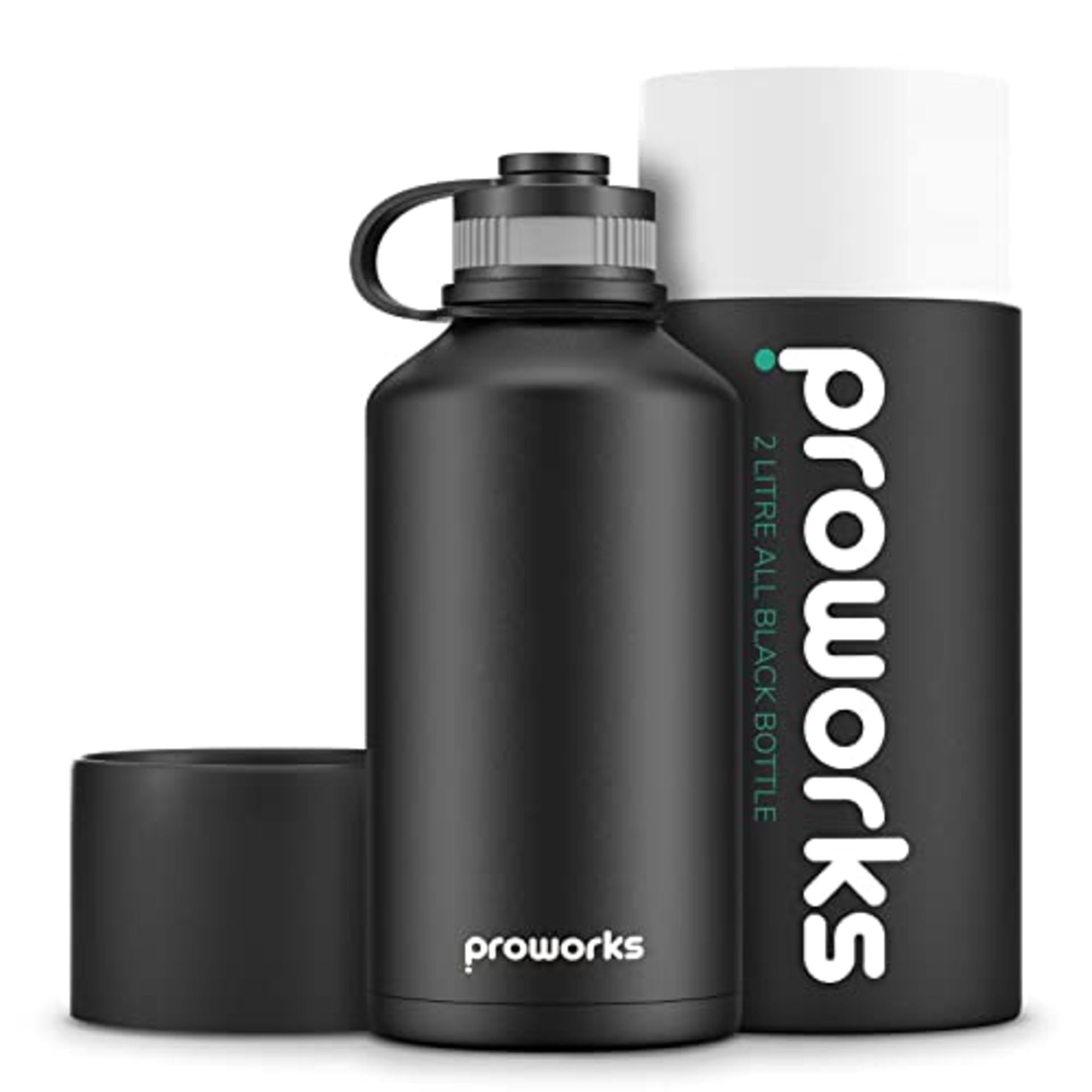 RRP £30.10 Proworks 2 Litre Water Bottle | Vacuum Insulated Stainless