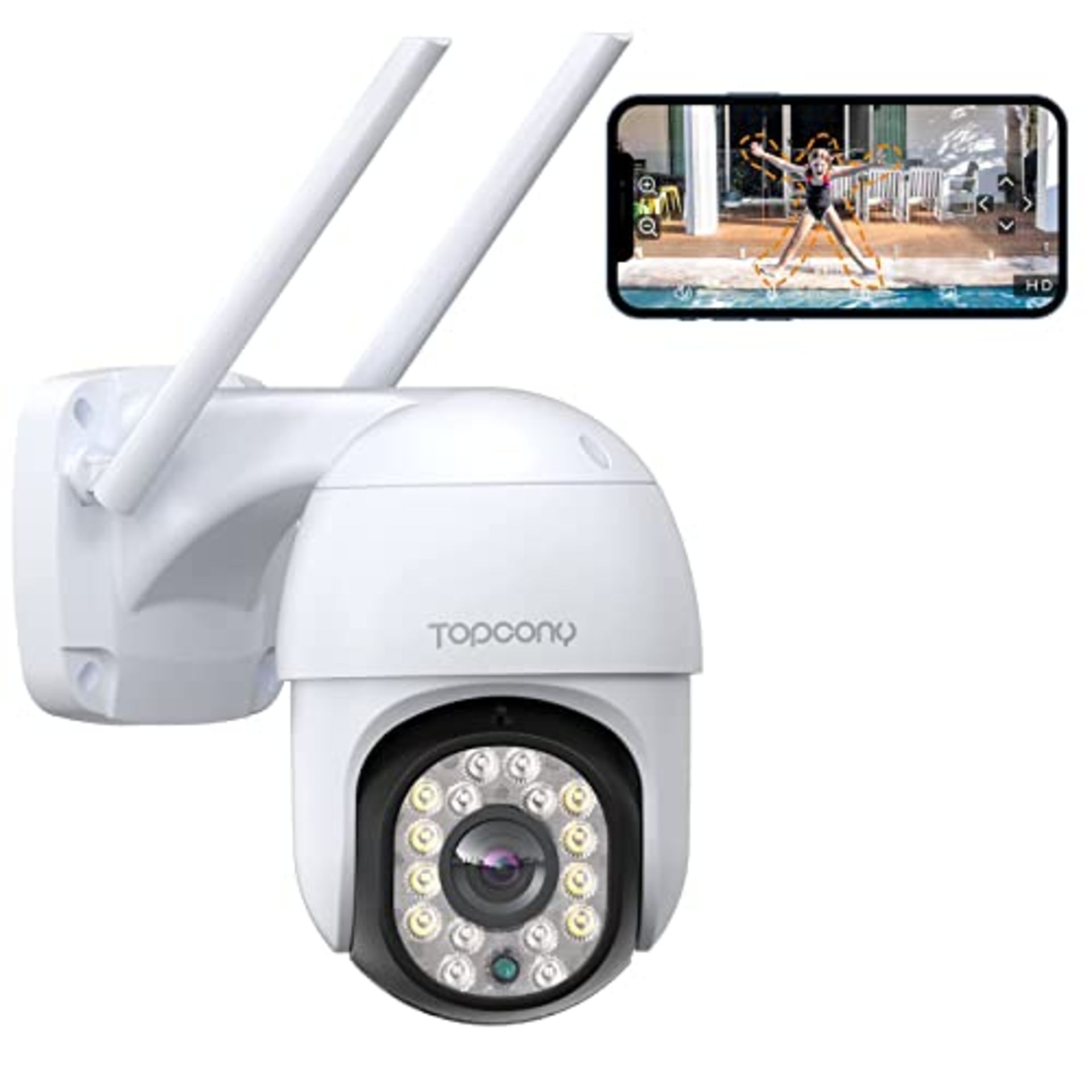 RRP £50.22 Topcony Human Detection CCTV Camera Wireless Outdoor