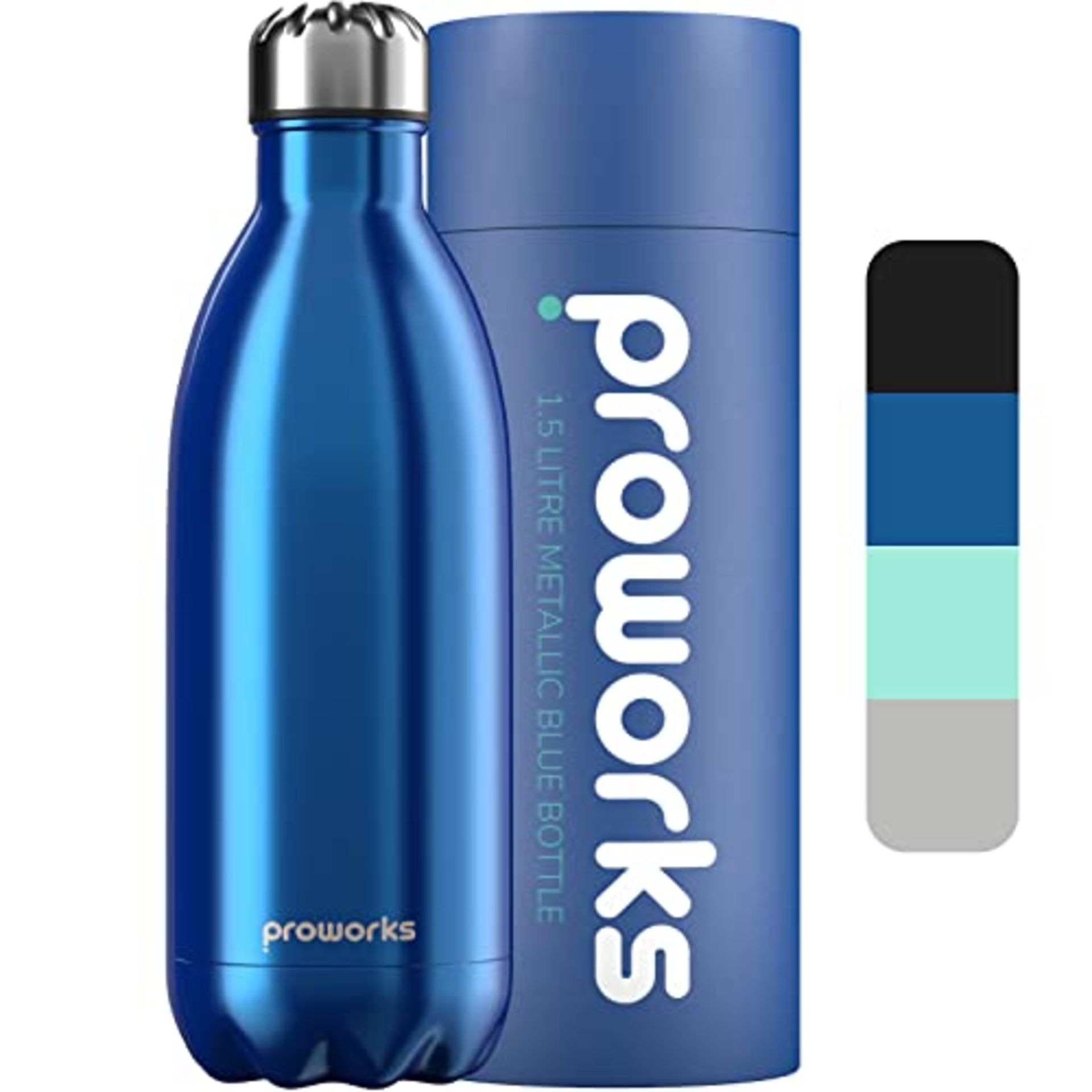 RRP £29.01 Proworks Stainless Steel 1.5l Water Bottle | Double