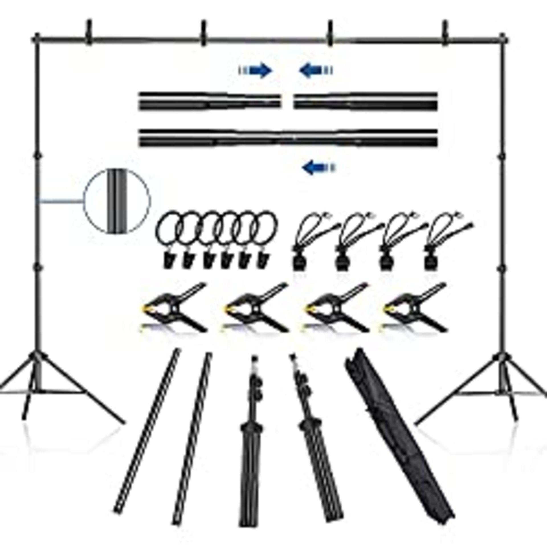 RRP £47.56 FUDESY Backdrop Stand Kit