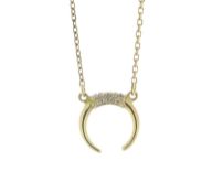 18ct Yellow Gold Ladies Horseshoe Diamond Pendant 0.24 Carats - Valued By AGI £2,995.00 - A gorgeous