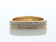 18ct Yellow Gold Diamond Half Eternity Anita Ko 'D' Ring 0.36 Carats - Valued By AGI £3,600.00 -