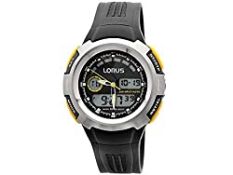 RRP £20.81 Lorus R2323DX9 Mens Dual Display Chronograph Watch with Resin Strap
